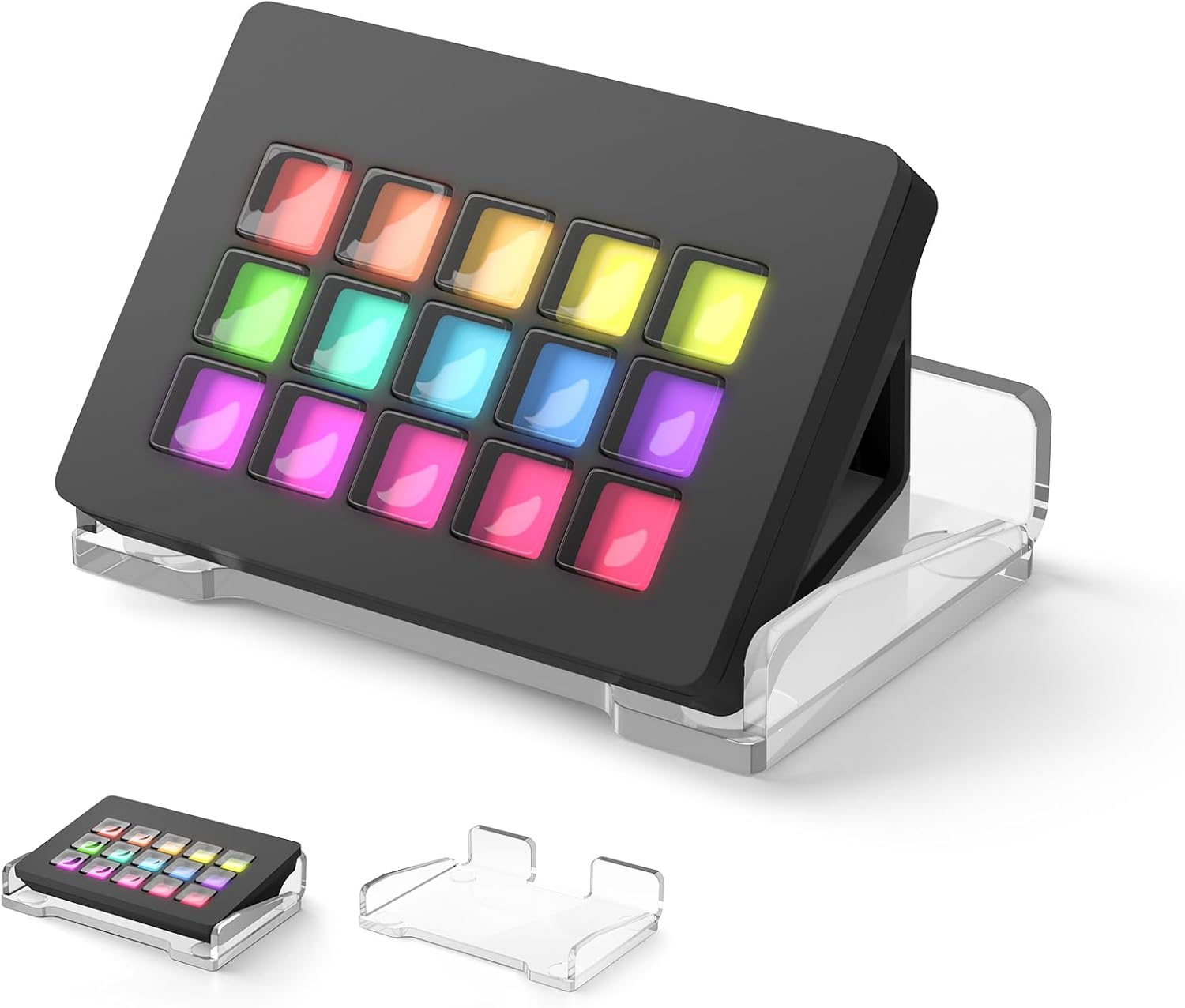 Acrylic Holder Base Compatible with Elgato Stream Deck MK.2, Desktop Display Stand with Anti-Slip Design & Enhanced Support for Stream Deck MK.2 Studio Controller (Clear Stand Only)