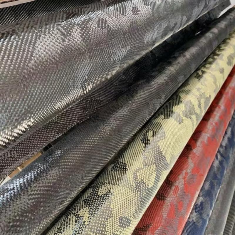 3K240gsm Camouflage Pattern Carbon Kevlar Fiber,Blend Fabric,Available,red,Blue,Black, Yellow,with Widths 40in Continuous Rolls (Black, 40’‘Wide x 20’‘)