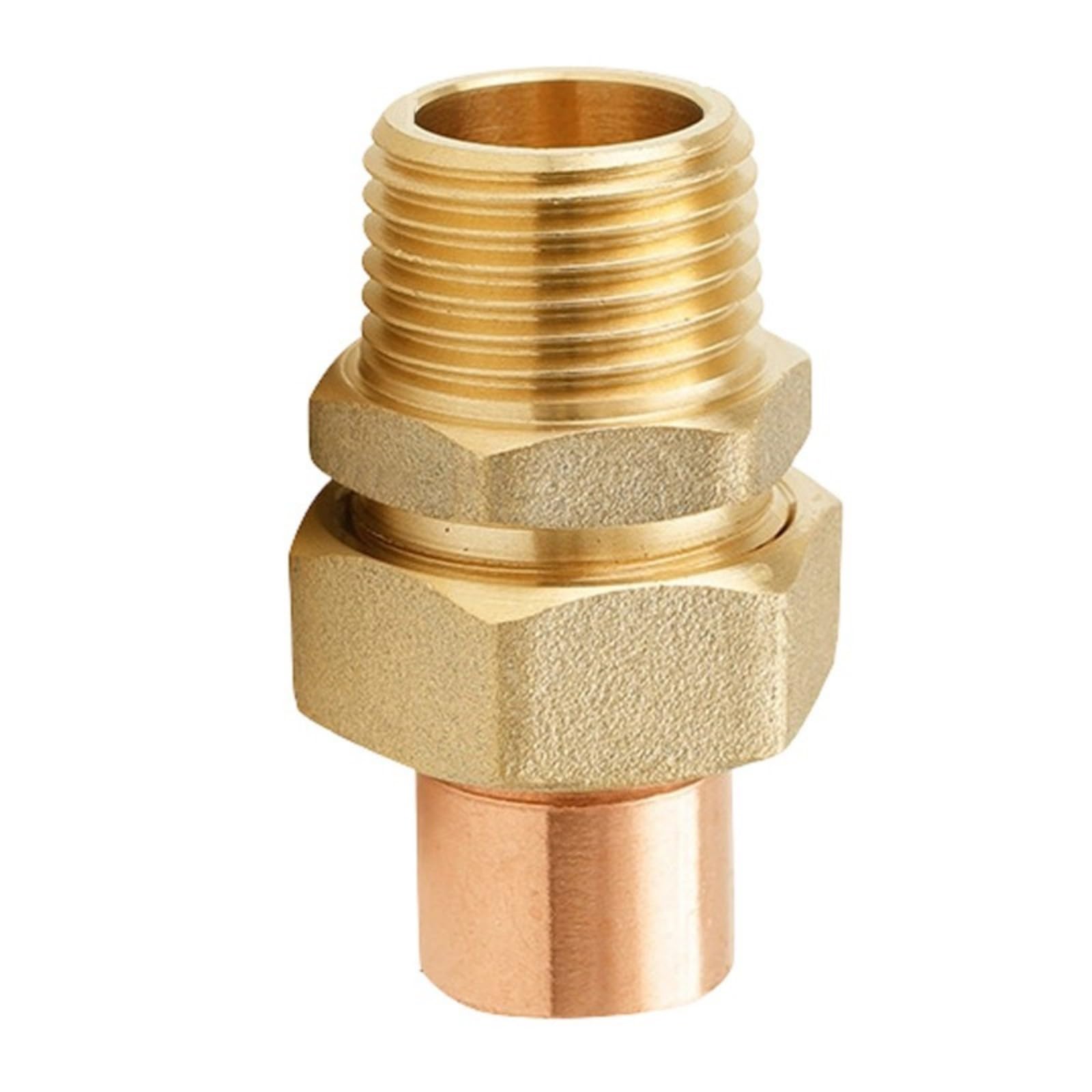 Brass End Feed Fitting Union Connector Coupler Adapter for HVAC Hot Cold Water Agricultural Irrigation Union Connector Coupler Adapter