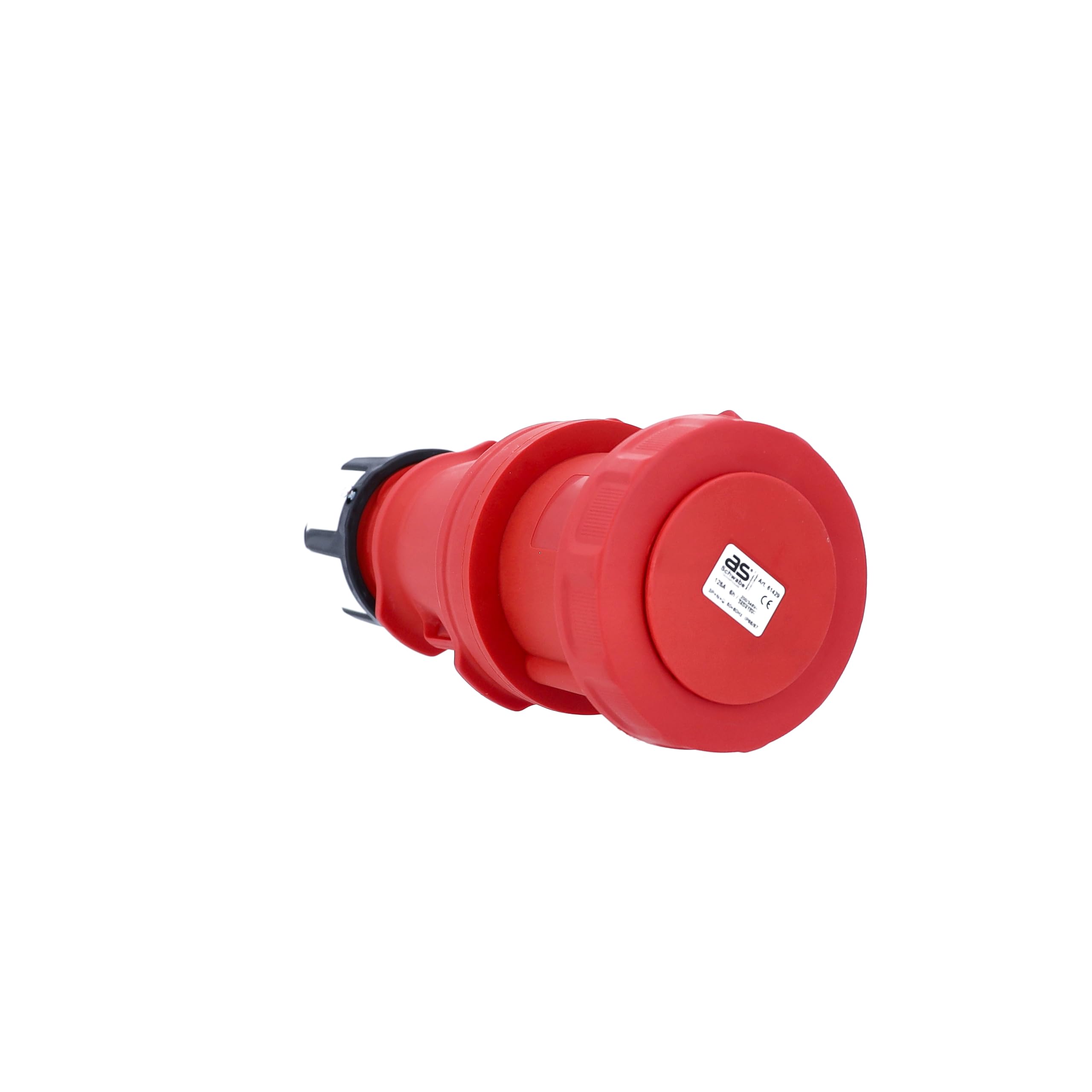 as - Schwabe Mennekes Acoplamiento CEE de 400 V 125 A con Rosca, 1 Pieza, Rojo, 61429