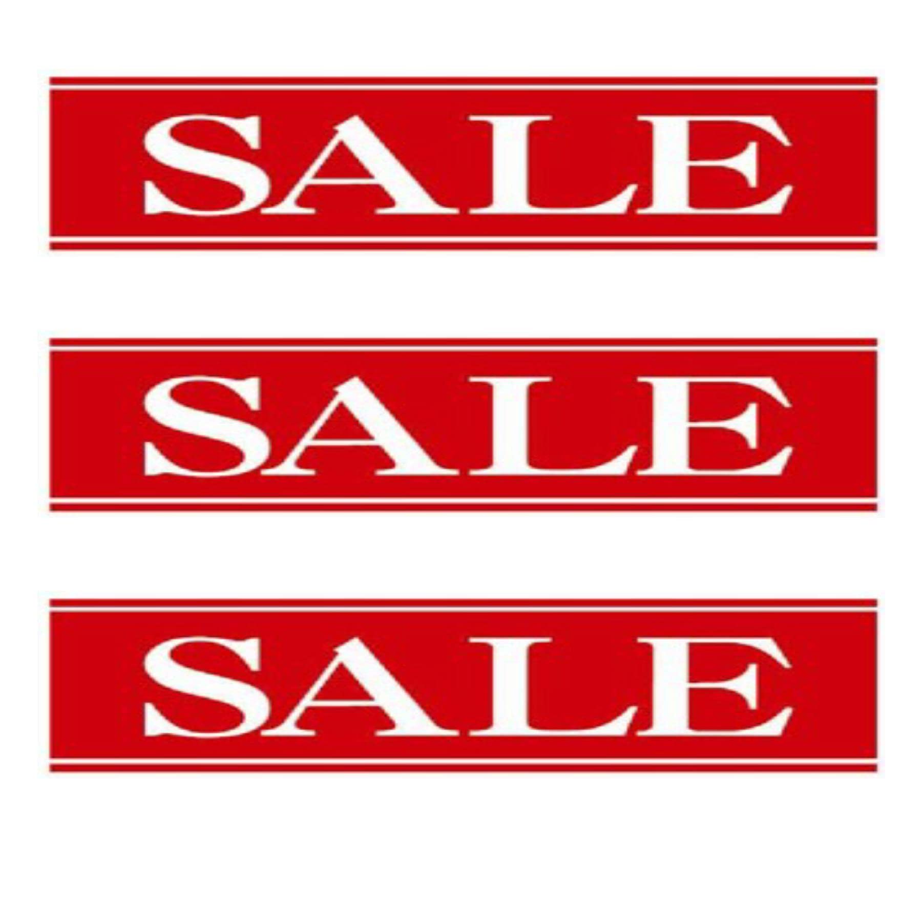 PACK OF 3. SALE SIGNAGE POSTERS FOR SHOP WAREHOUSE MARKET INDOOR POSTER BANNER ALL TYPE (1 X SALE RED, 75CM X 25CM)