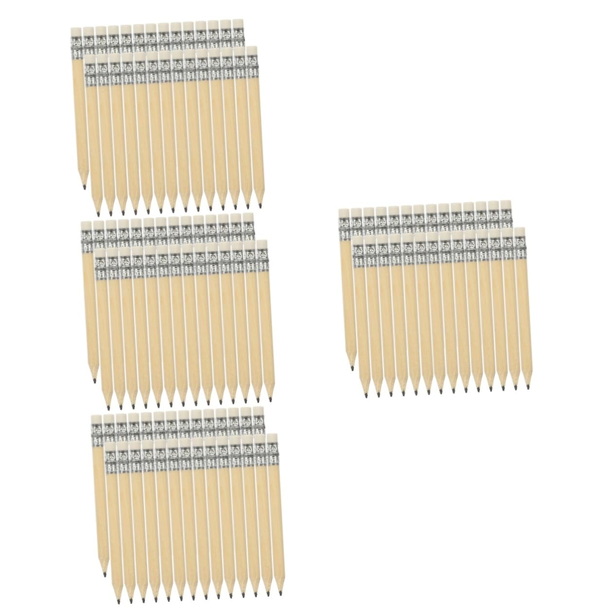 Angoily 4 Sätze Mini Holzbleistifte Mit Radiergummi Kurze Schreib Und Skizzenstifte Für Zuhause Und Büro Leicht Und Tragbar Für Kunstprojekte Und Notizen 100 Stück * 4