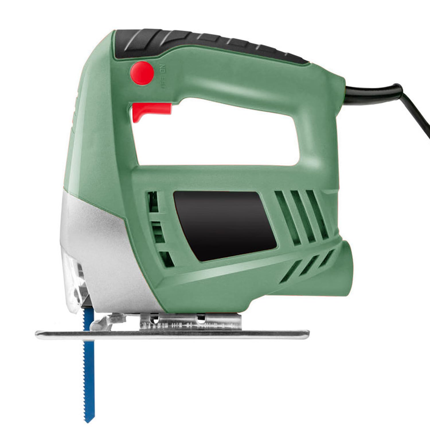 Seghetto Alternativo Elettrico 400W per Legno, Metallo e Plastica - 230V, 3000 giri/min, 2 Lame Incluse, Base Inclinabile 45°