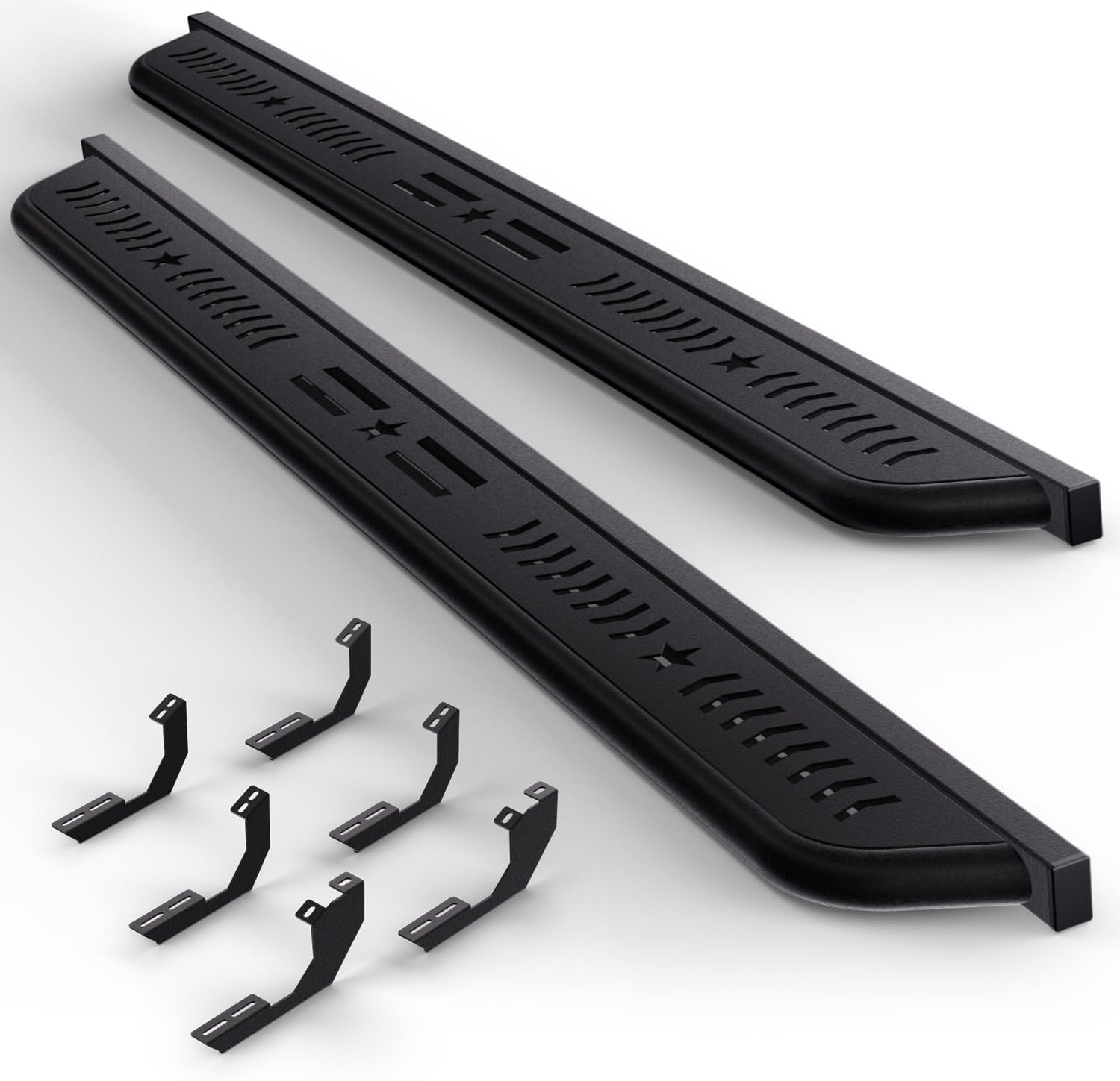 6.5" Anti-Slip Pickup Nerf Bars, Running Boards Side Steps Compatible with 2005–2023 Toyota Tacoma Access Cab(2 Full-Size Doors & 2 Narrower Rear Doors)