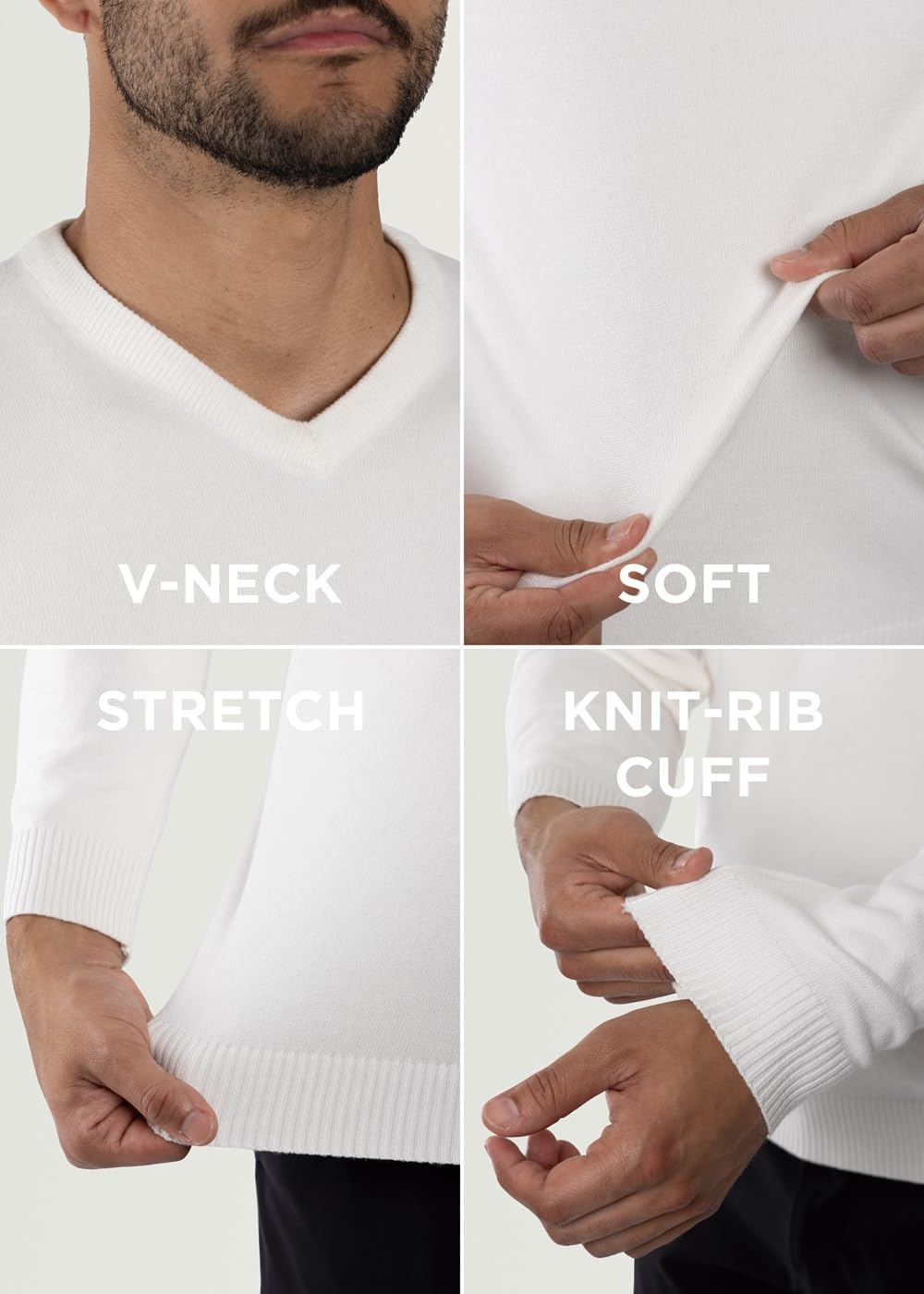 X RAY Mens V Neck Sweater, Basic Slim Fit Pullover, V-Neck Dress Sweater for Men Fall Winter (Available in Big & Tall) - Image 5