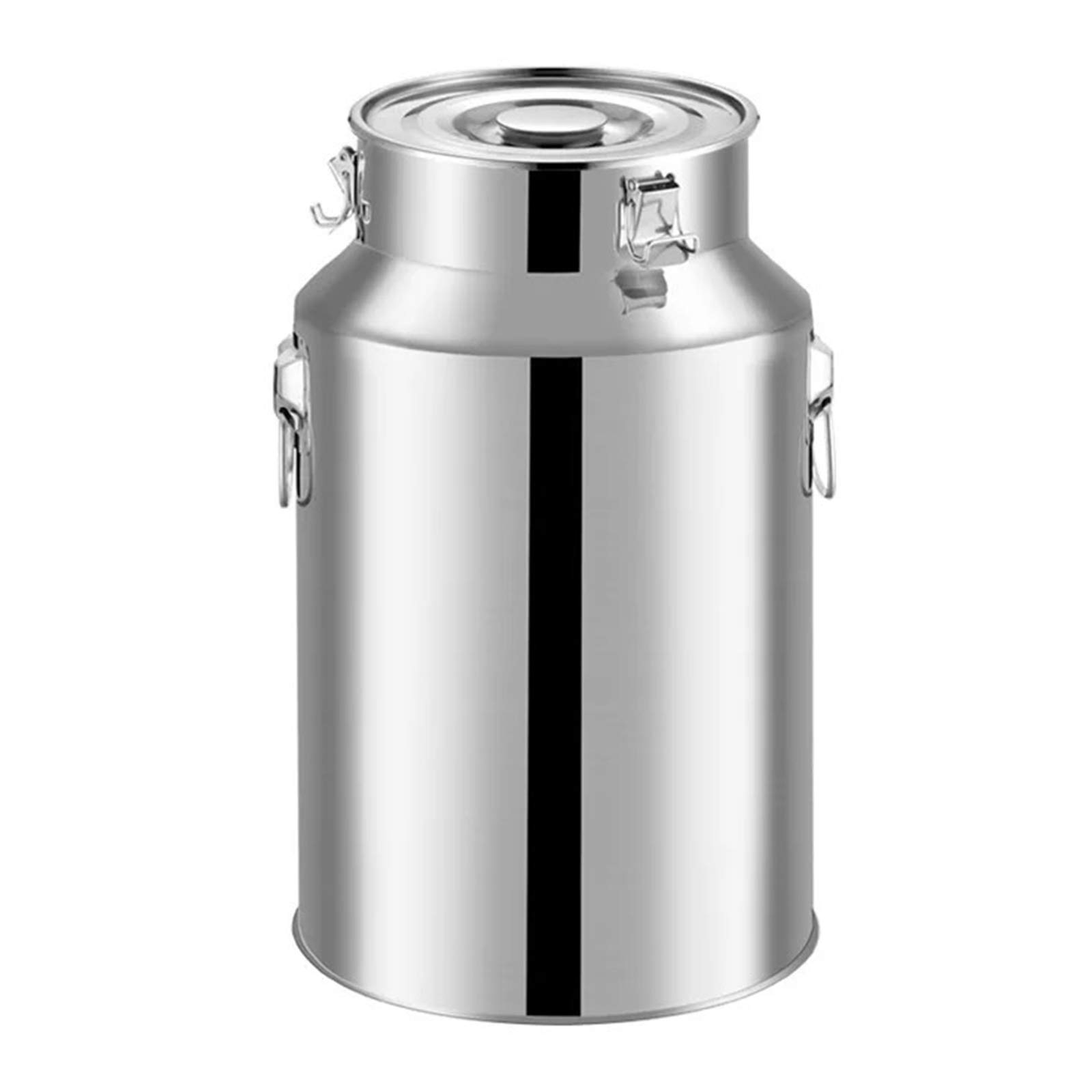 GTHTUHFD Heavy Duty Milk Can With Silicone Sealed Lid, 304 Thicken Stainless Steel Transport Barrels Wine Pail Bucket Dairy Pot Tote Jug, 88L,76L
