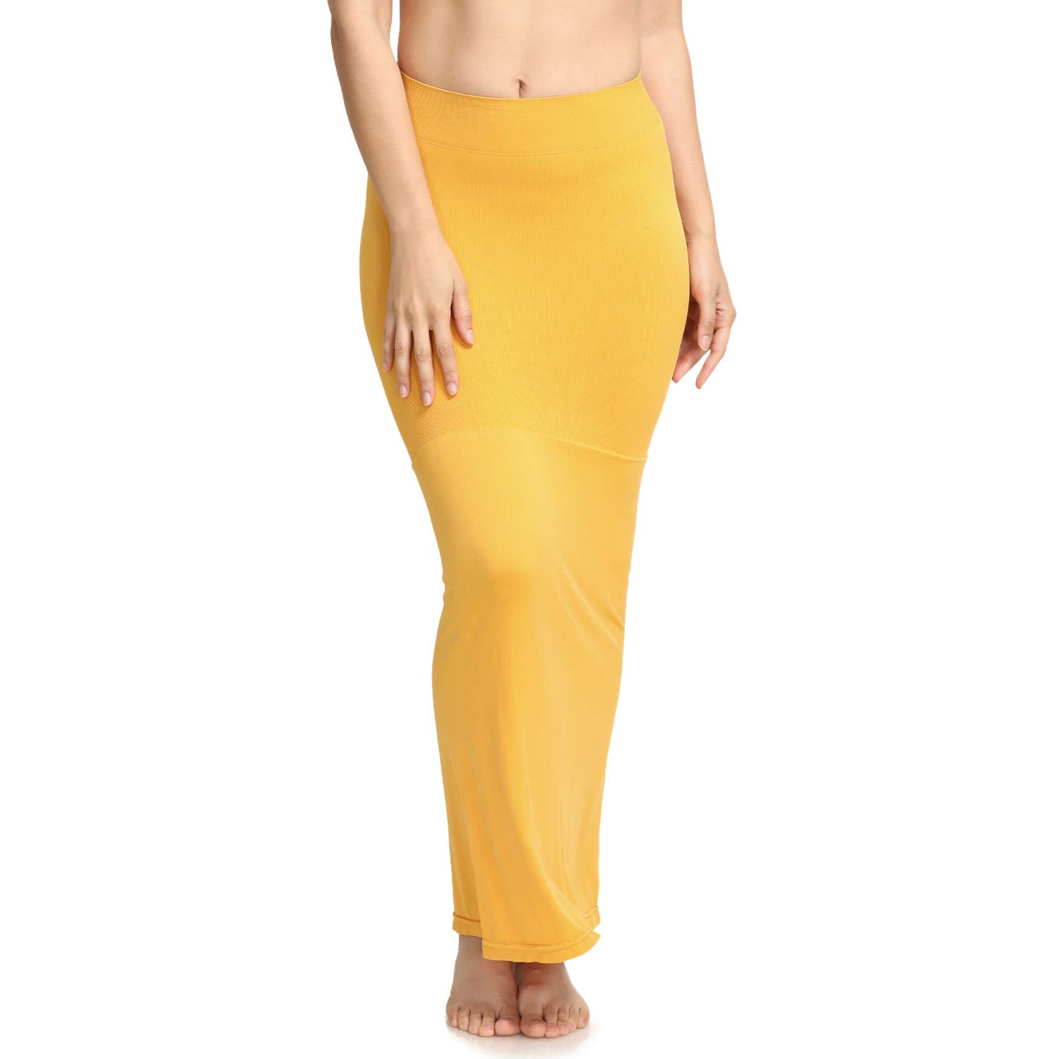 Zivame All Day Flared Mermaid Saree Shapewear for Women - Yellow 1
