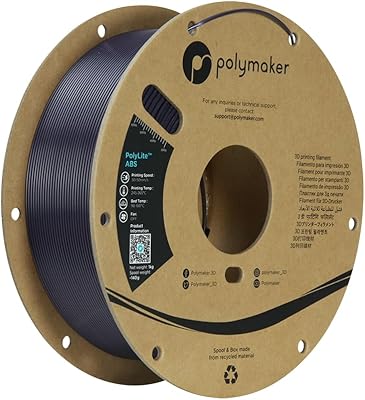 21 – Polymaker ABS Filament 1.75mm Dark Purple – 3D Printer Filament, Heat Resistant 1kg – PolyLite ABS 3D Printing Filament, Strong & Durable, D…