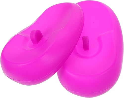 Miniatura 3 de 3 pares de protectores de silicona para los oídos para tinte y tratamiento del cabello, color negro, rosa, rojo, morado, salón y uso doméstico
