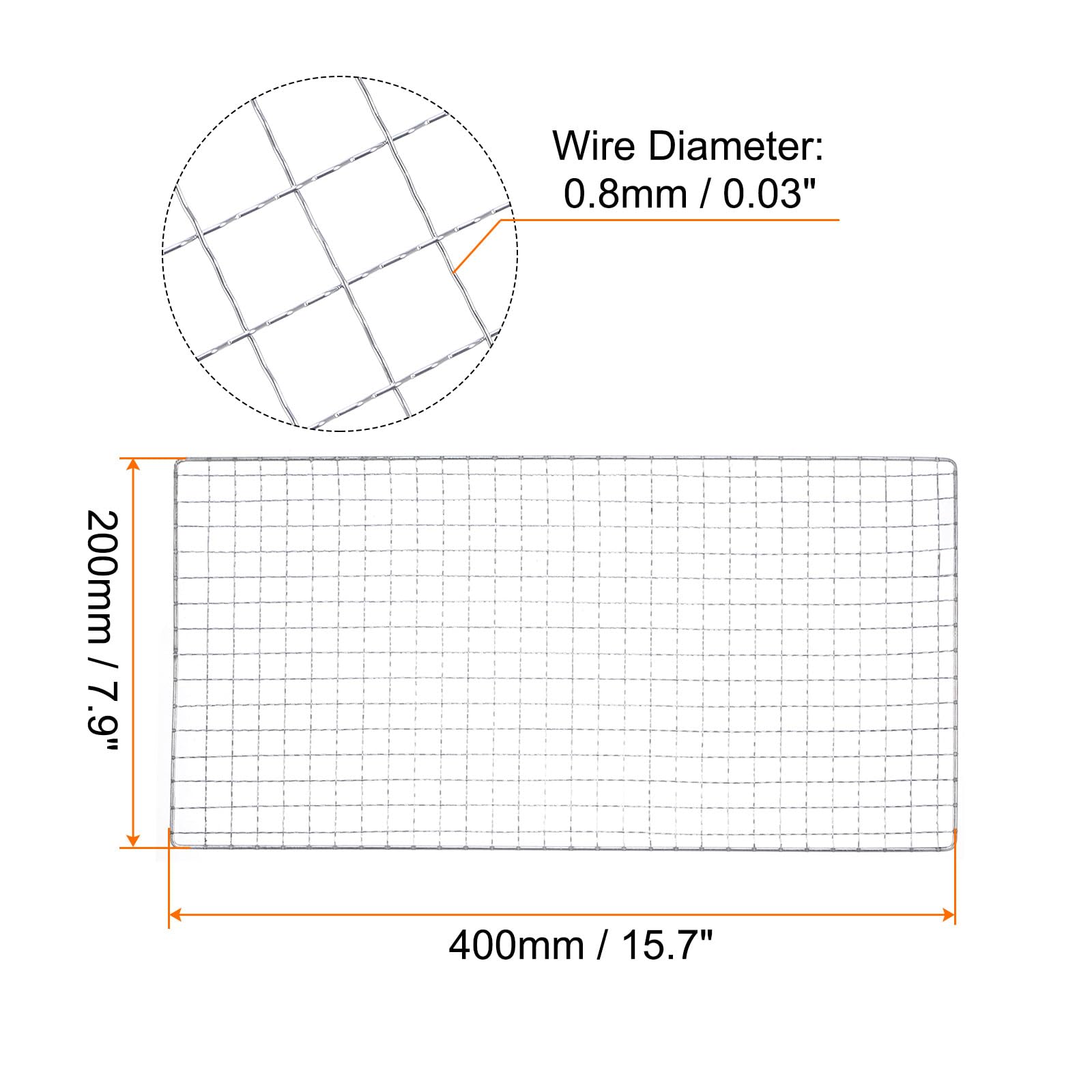 HARFINGTON Square BBQ Grill Net 7.9