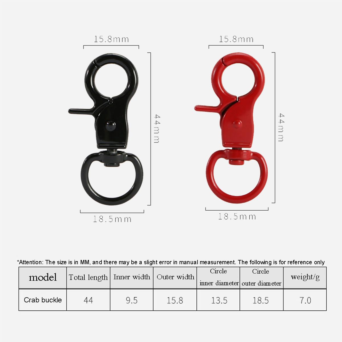 22 pieces candy color keychain small lobster claw clasps with chain for pants purse keys snap hook stainless dog leash clips