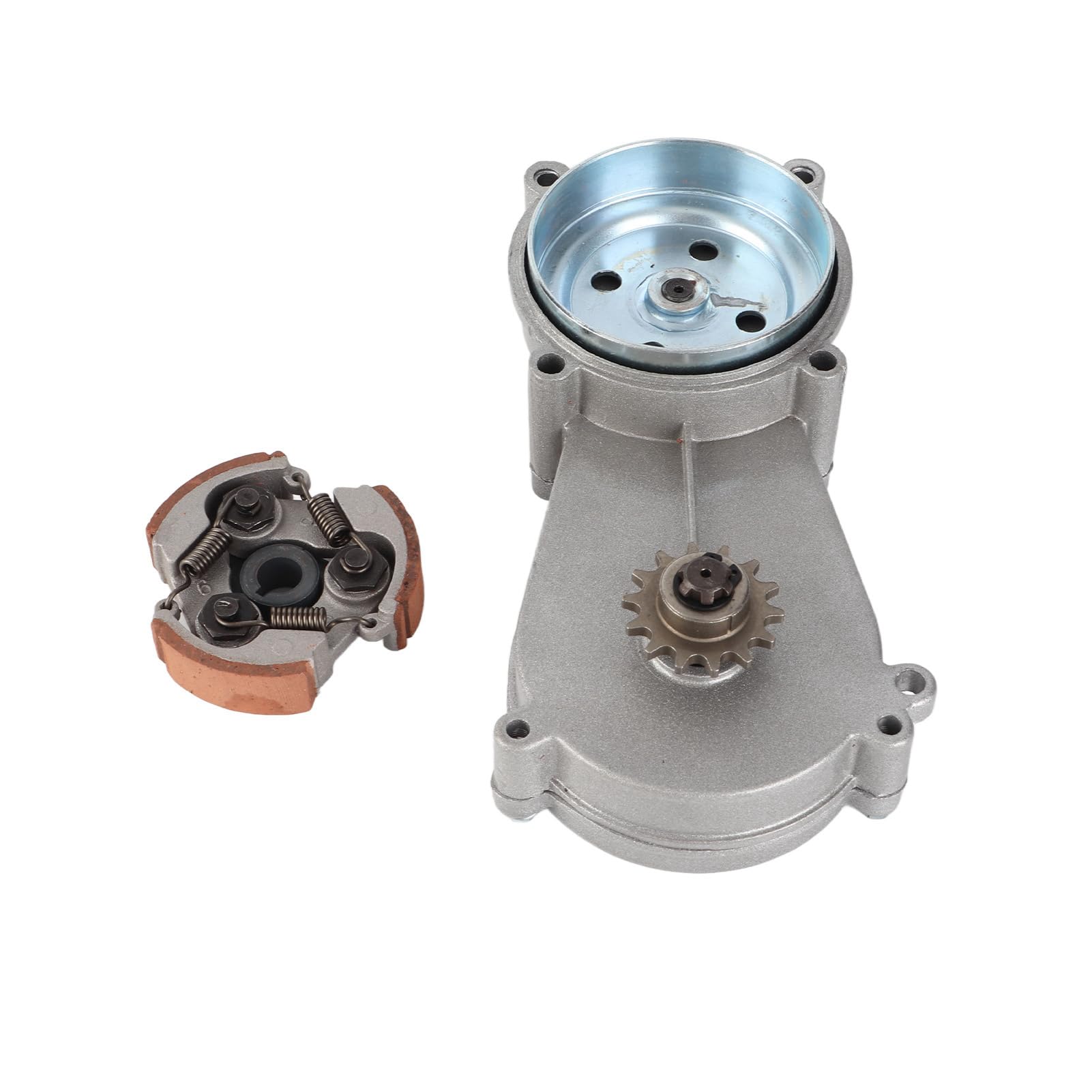 Scatola Ingranaggi, Kit Frizione Scatola Ingranaggi con alloggiamento Tamburo in Lega di Acciaio 14T Adatto per Parti di ATV Mini Quad Tascabile 47cc 49cc