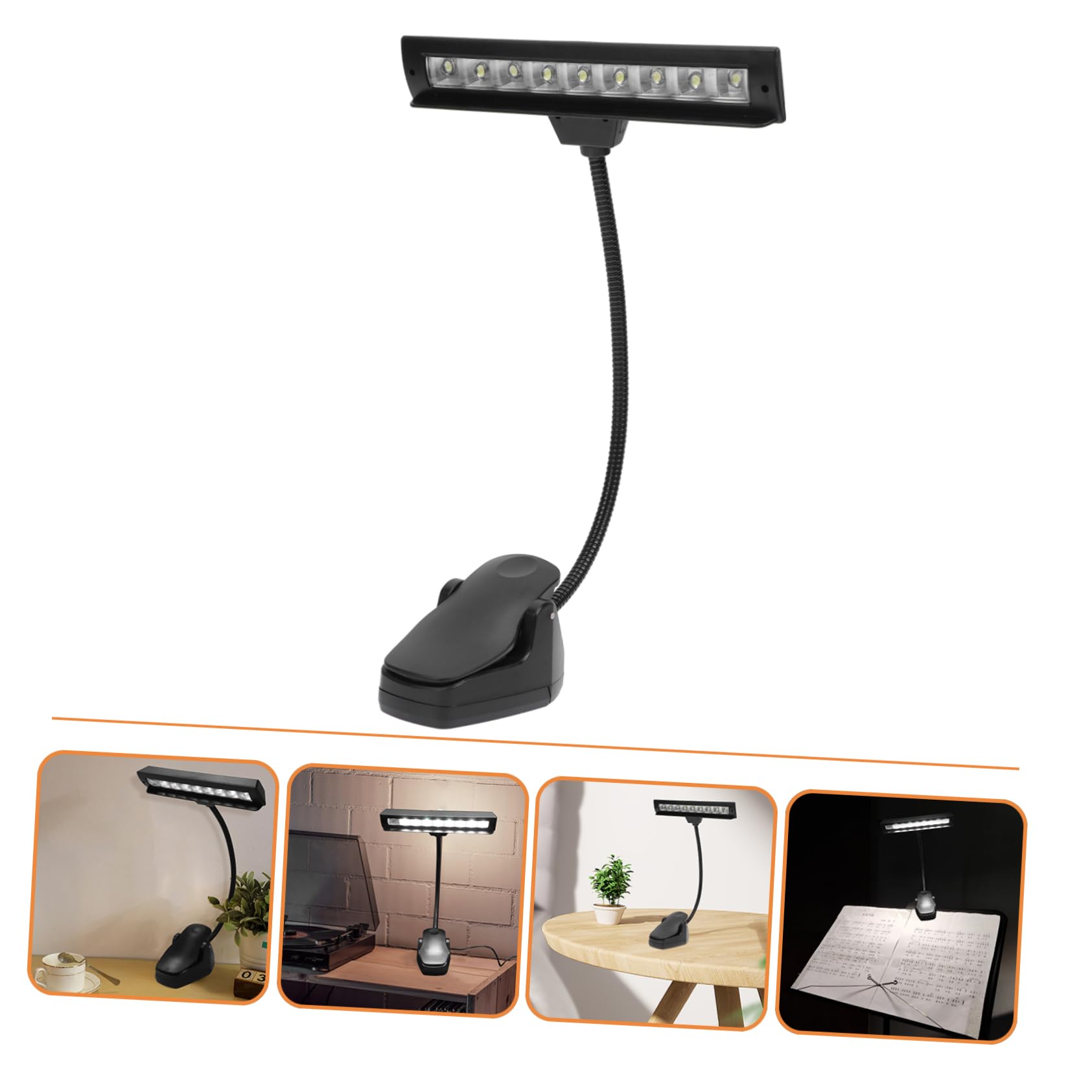 FAVOMOTO Music Score Lighting Clip Light Night Studying Lamp Clip Lamp Eye Protection Reading Light for Piano and Guitar Practice