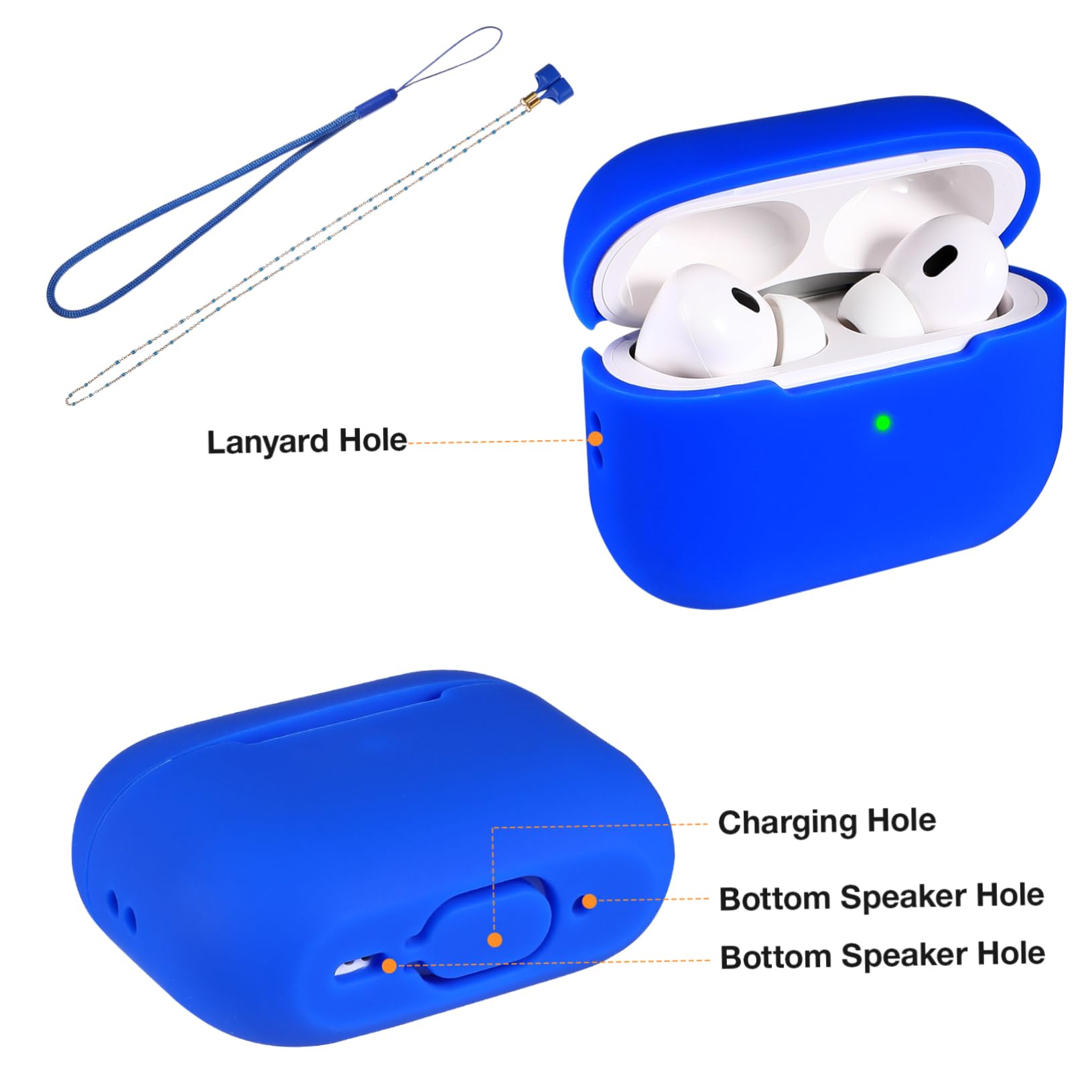 BESTonZON 5 Piezas Auriculares inalámbricos+ Cordón magnético para Auriculares Estuches para Auriculares con cordón Cadena de cordón de Auriculares Moda Caja de Auriculares Colocar Acollador