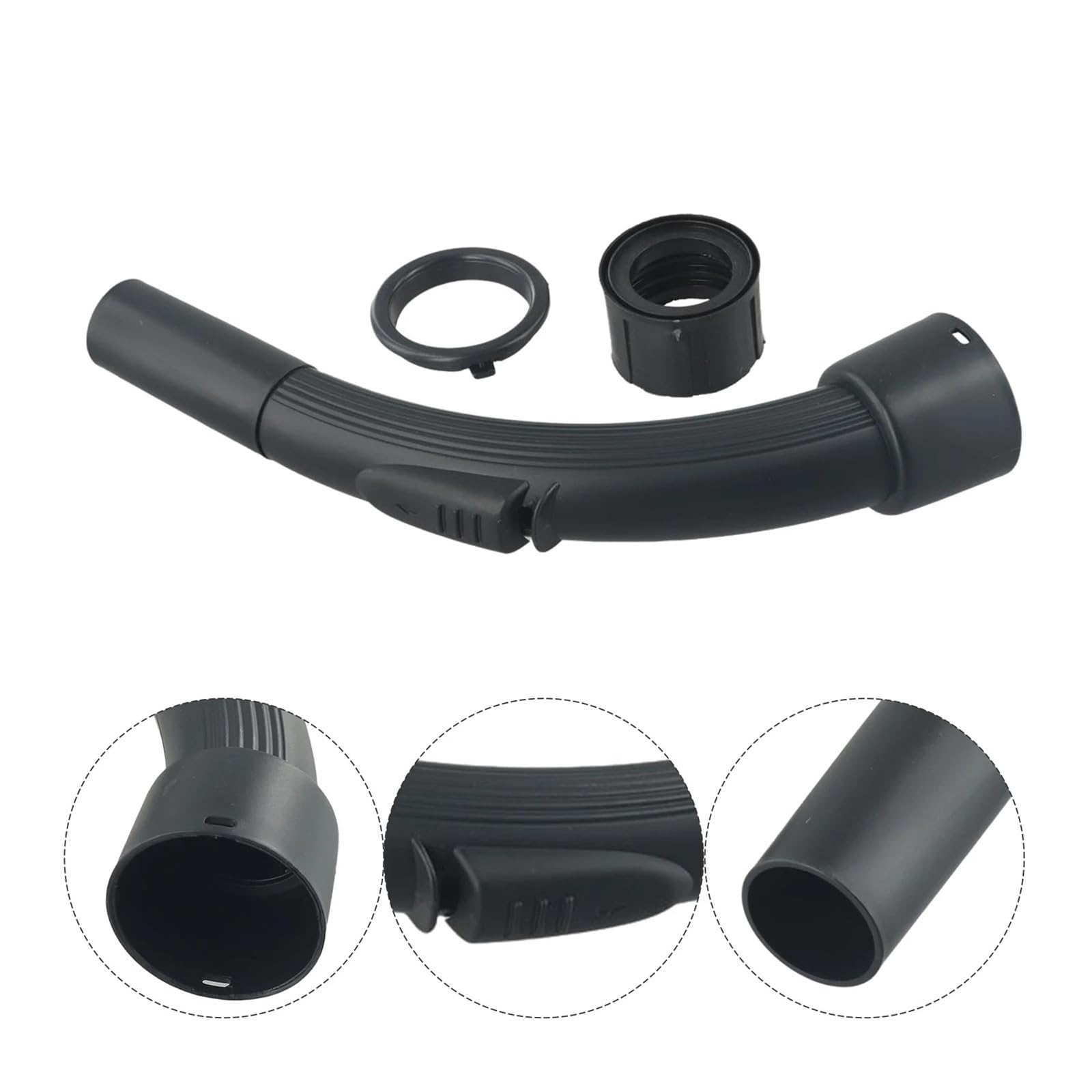 Varita De Aspiradora De Repuesto Negra Con Mango Flexible Y Manguera Curva, Compatible Con Hoover, Conexión De 32mm