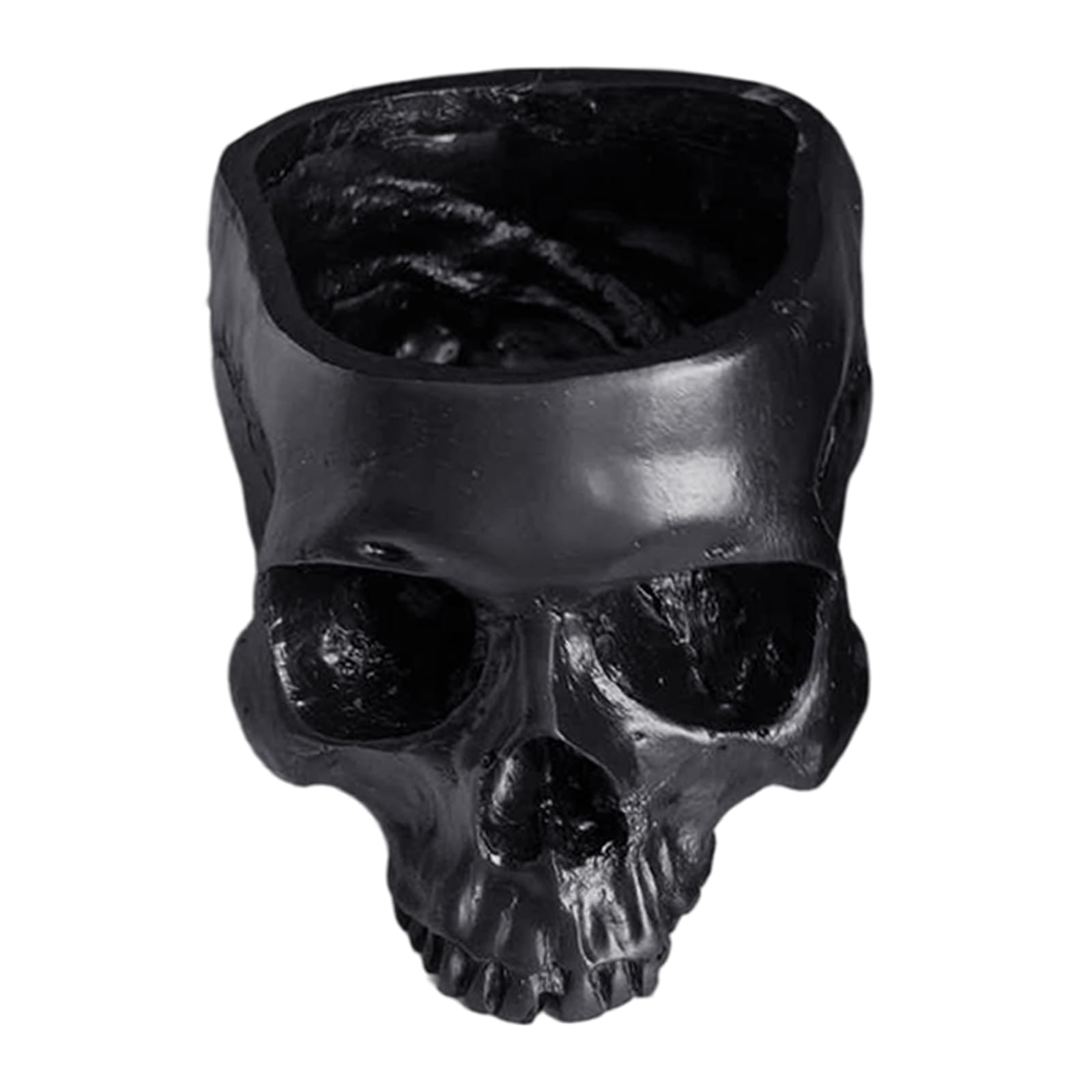 Creative Bronze Finish Skull Planter Serves As a Space Saving Keeper for Keys and Tiny Belongings Resin Skull Vase