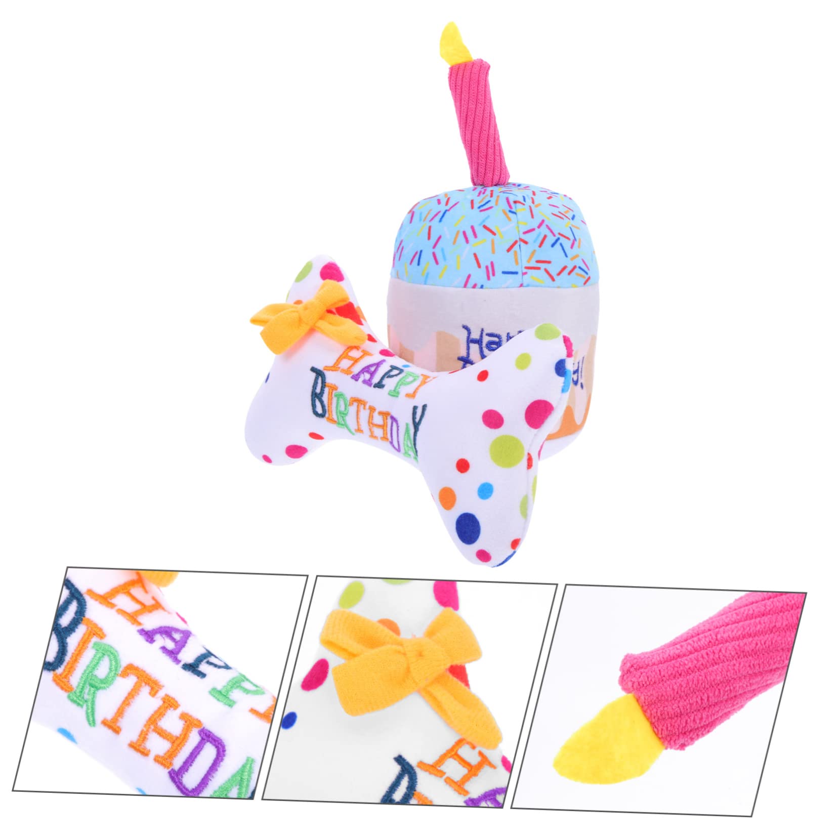 minkissy 6 Piezas Gato de Peluche de Juguete Peluche para Mascotas Juguetes para Perros pequeños Pastel de cumpleaños Juguetes interactivos para Gatitos Juguete Gatito Mini
