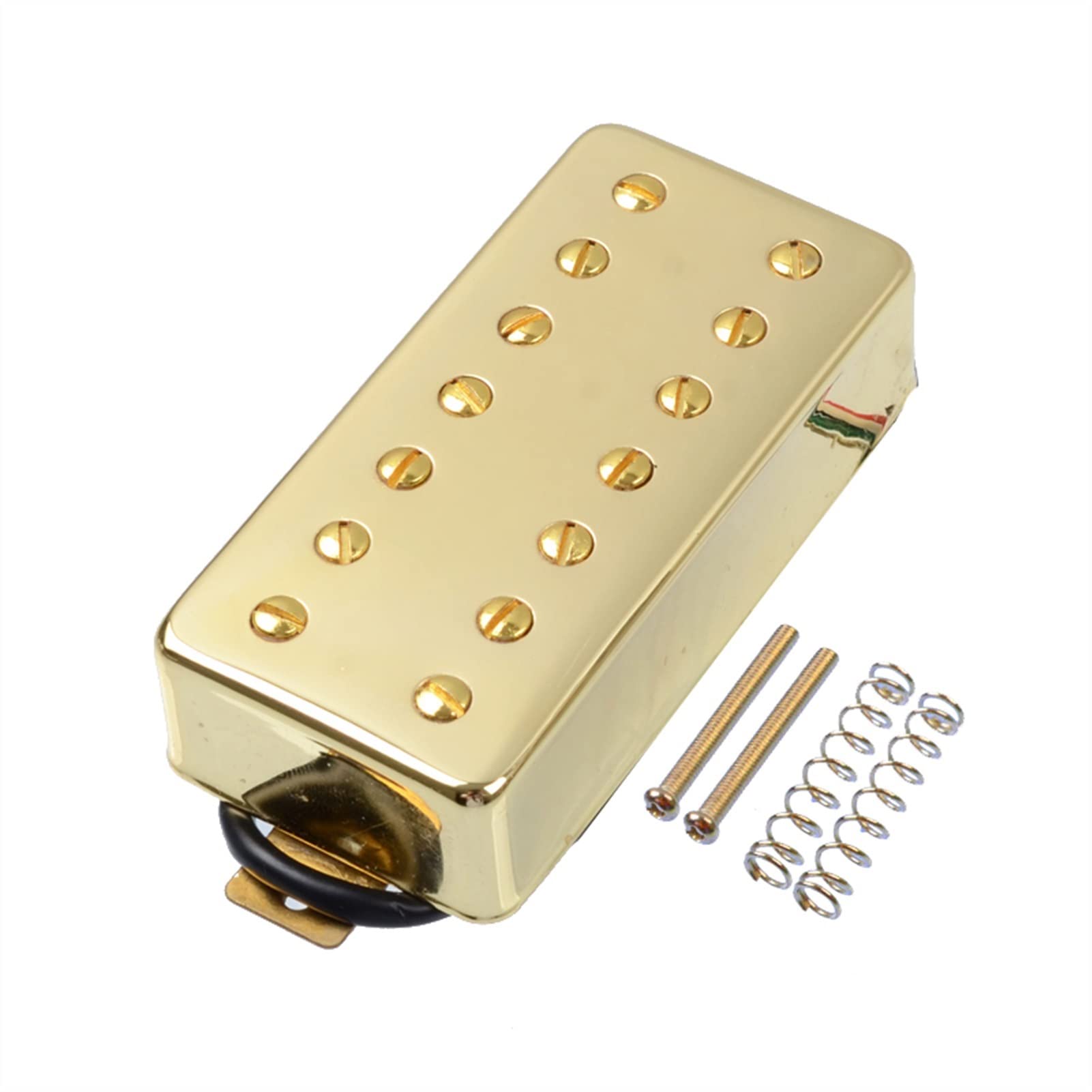 P90 Cubierta de cromo de cerámica P90 Humbucker Cerami For LP Guitarra electrica Juego de Pastillas Guitarra(Bridge Pickup GD)