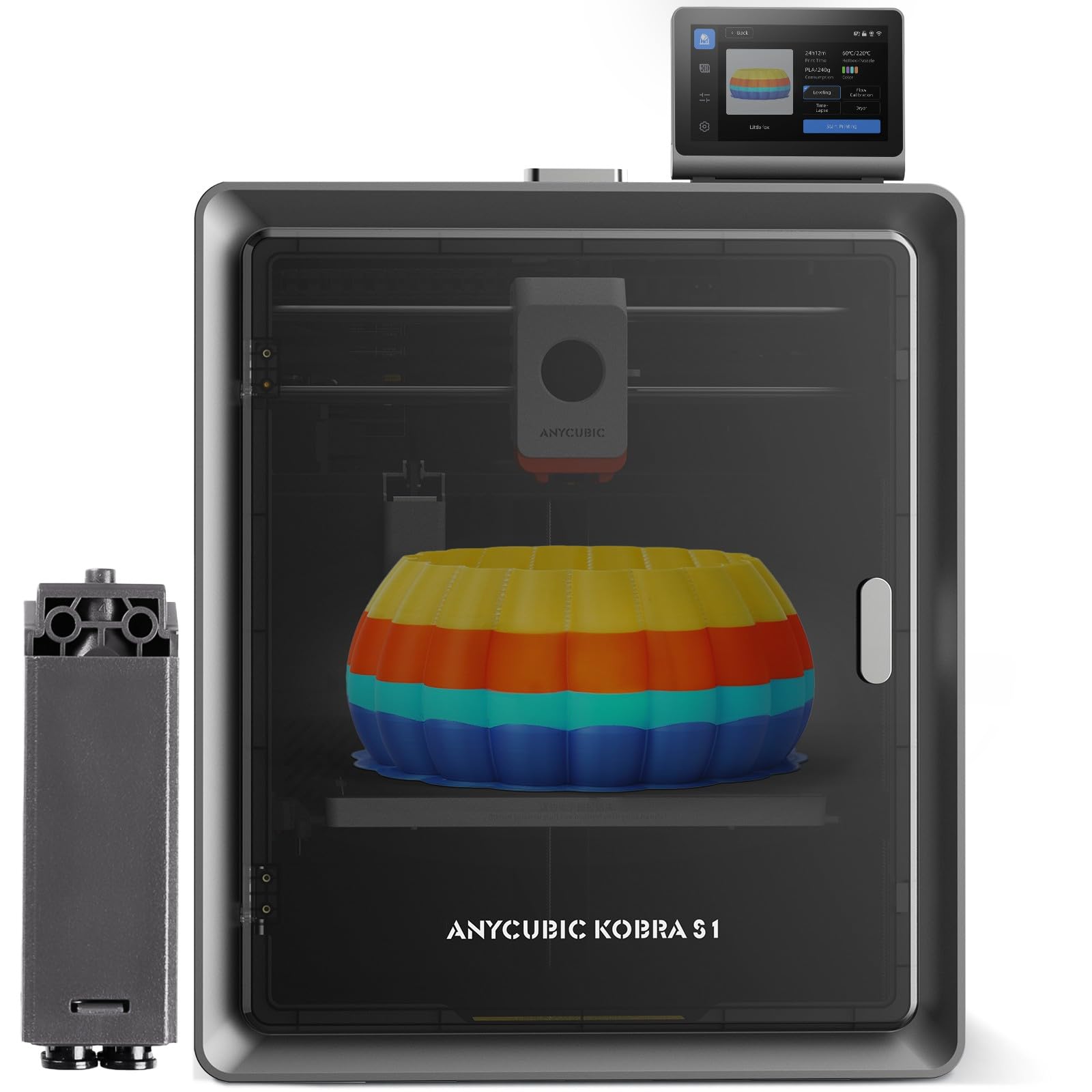 Kobra S1 3D Printer,600mm/s High Speed Multicolor 3D Printers with Auto Leveling, 320℃ Full-Metal Hotend, Enclosed CoreXY Structure for Novices & Experts Smart Choice,Print Size 250*250*250mm