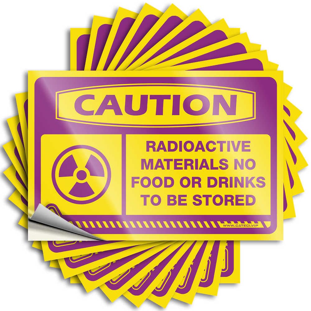 Bumper - Tiny Bottle Caution Radioactive Materials No Food for Beer Teen Boy Room Decor(12X18CM)
