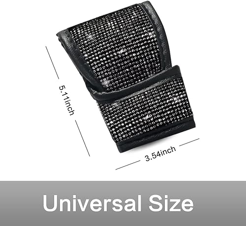 Miniatura 3 de VARGTR Bling Bling - Funda para pomo de palanca de cambios automática, con diamantes de imitación brillantes de cristal, protector de palanca de
