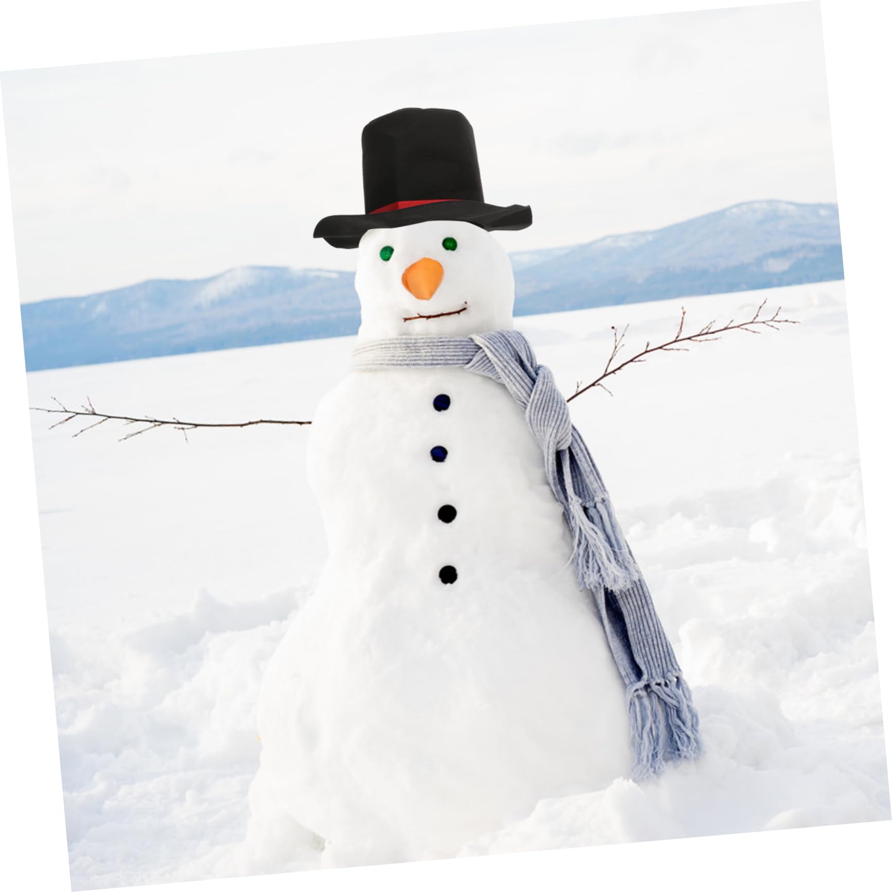 CALLARON 4 Juegos De Suministros De Vestir De Muñeco De Nieve Manualidades Gorro De Decoración De Muñeco De Nieve Nariz De Zanahoria Sombrero De Hombre De Nieve De Navidad Sombrero De