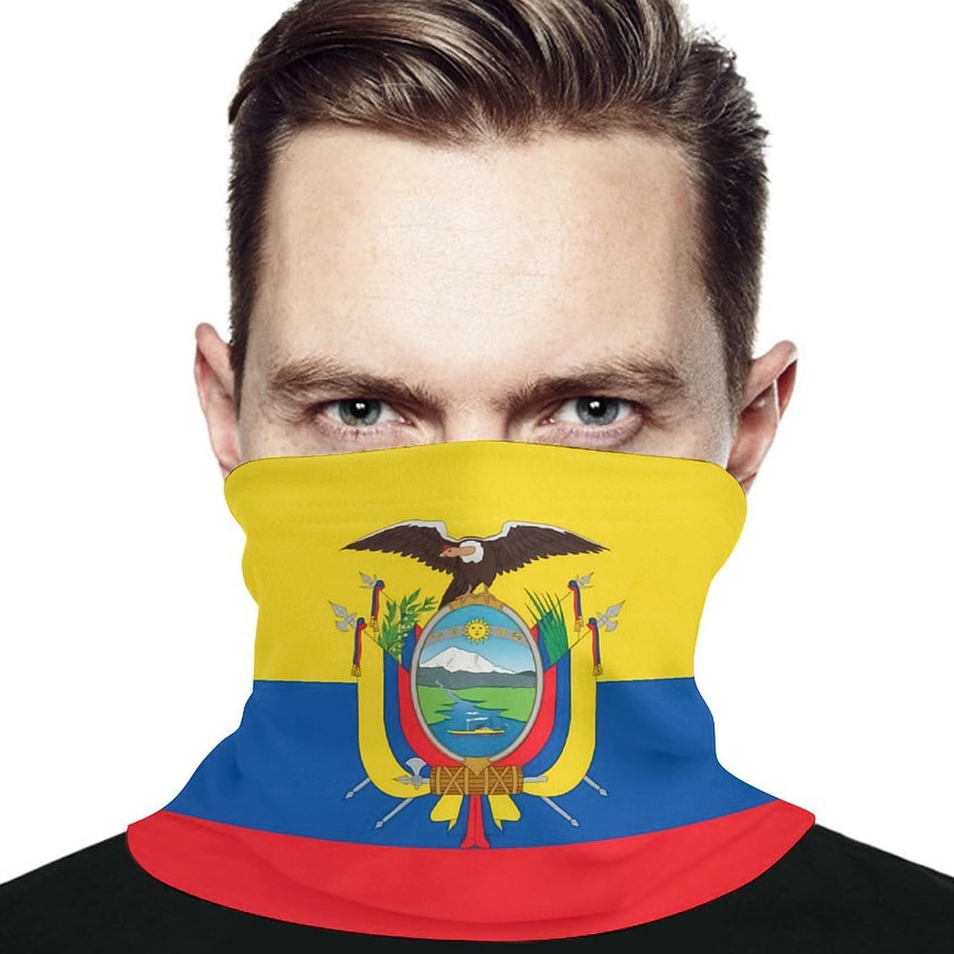 Neck Gaiter for Men Women Winter Neck Warmer with Adjustable Drawstring Patriotic Headwear Face Mask Cover Scarf