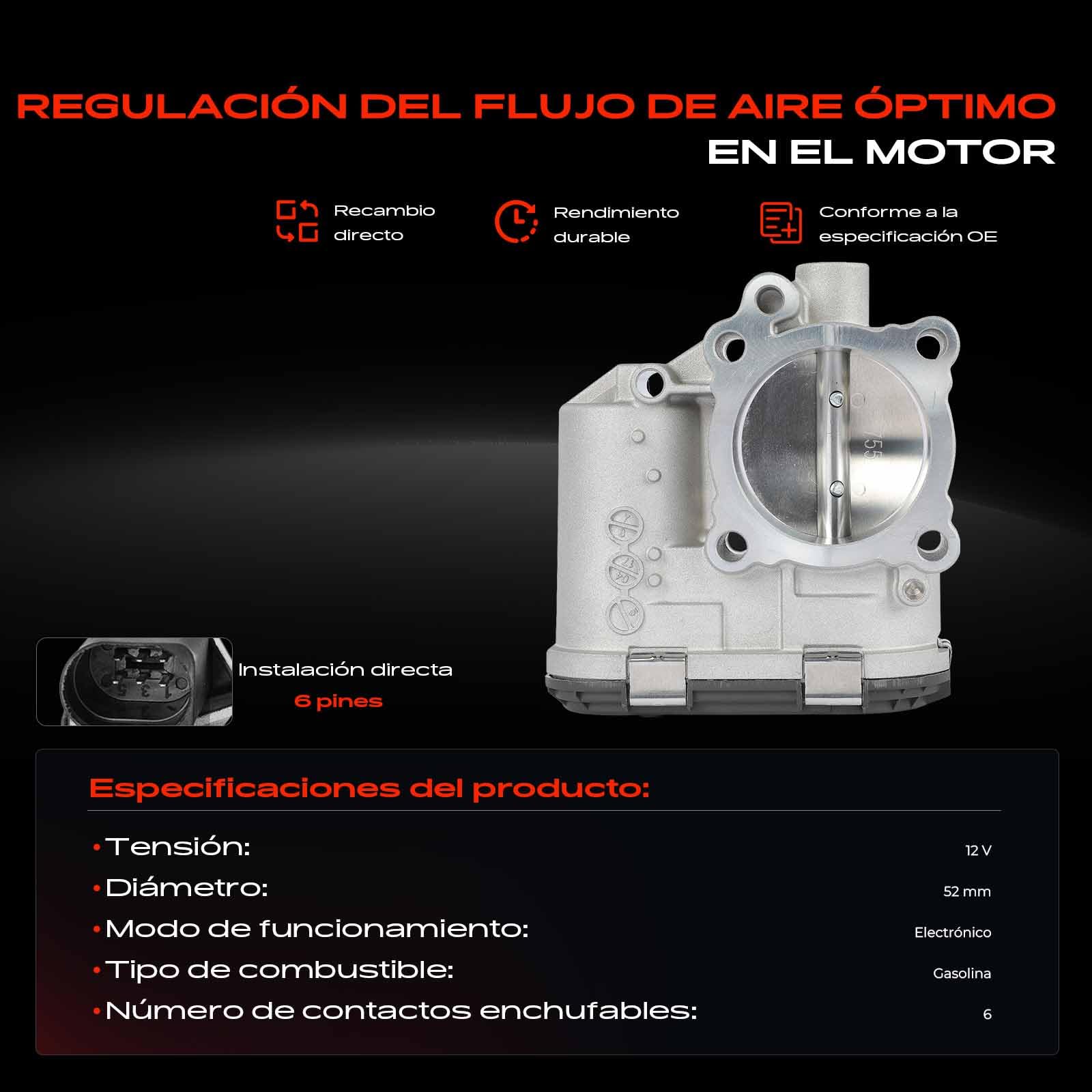 Frankberg Cuerpo de la válvula de mariposa 7S7G-9F991-B7A | Compatible con: S-Max WA6, Mondeo IV Turnier BA7, Mondeo IV Furgoneta, B-Max JK, Focus III Berlina, Mondeo IV BA7