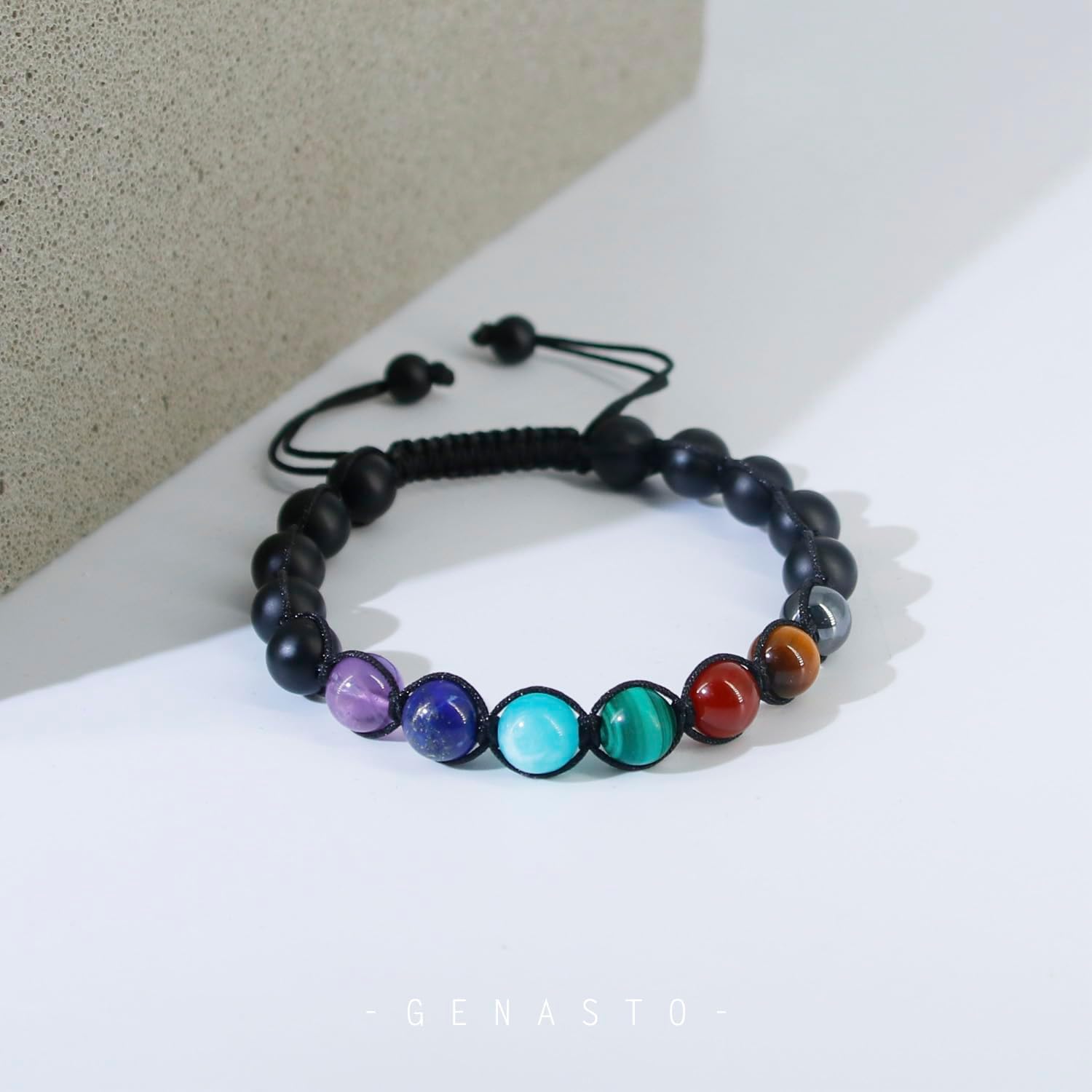 7 Chakra Bracelet with Real Stones Healing Crystal Stone Beads Bracelets Chakra Bracelet for Men and Women Yoga Crystals Beaded Bracelets for Meditation Relax - Image 4