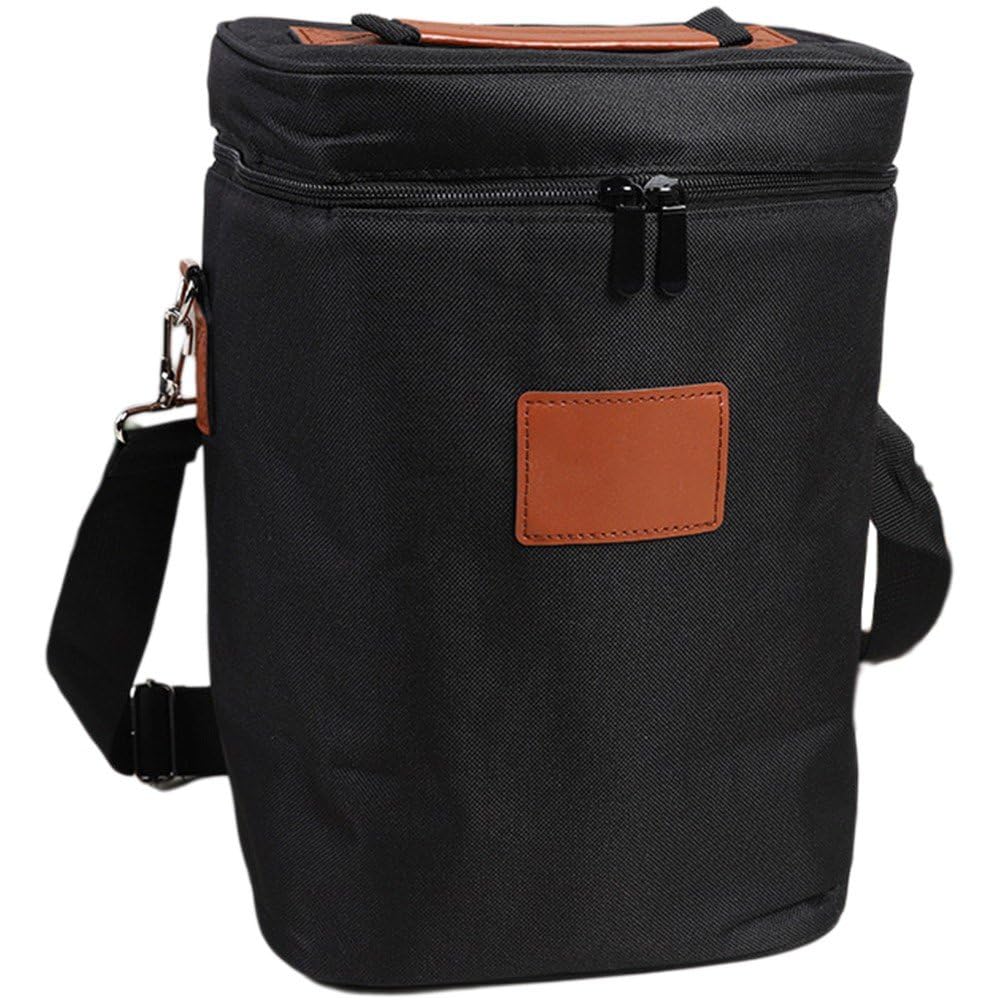 Sanfly Cooler Wine Bottle Insulated Bag, 4 Bottle Insulated Wine Cooler Bag, Portable Wine Carrier with Shoulder Strap Unique Wine Carrier for Picnic