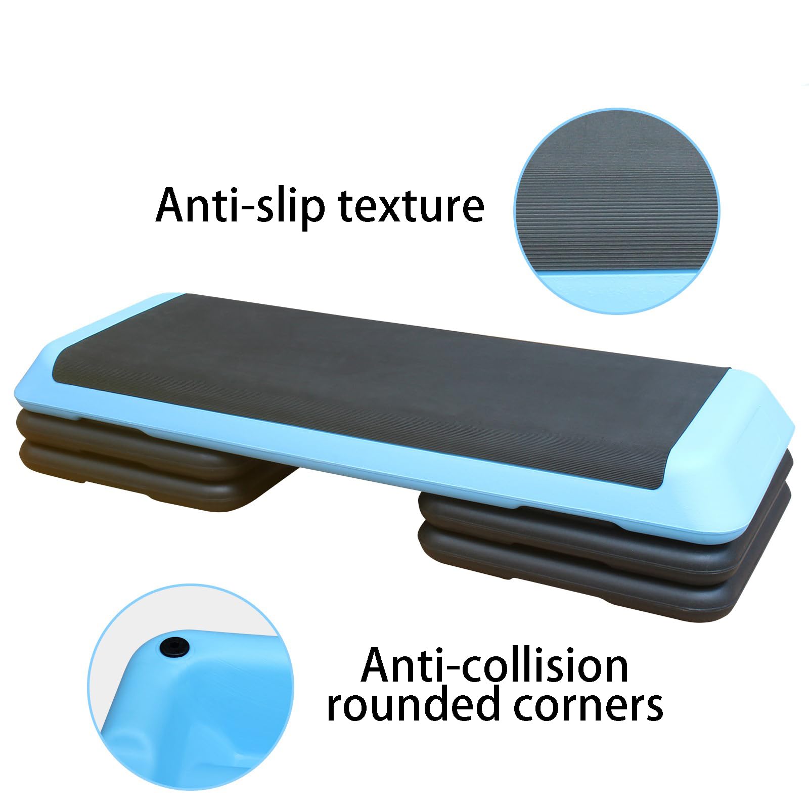 Regulowany krok do treningu krokowego z 4 podstopkami, platforma do ćwiczeń fitness, trener, platforma krokowa