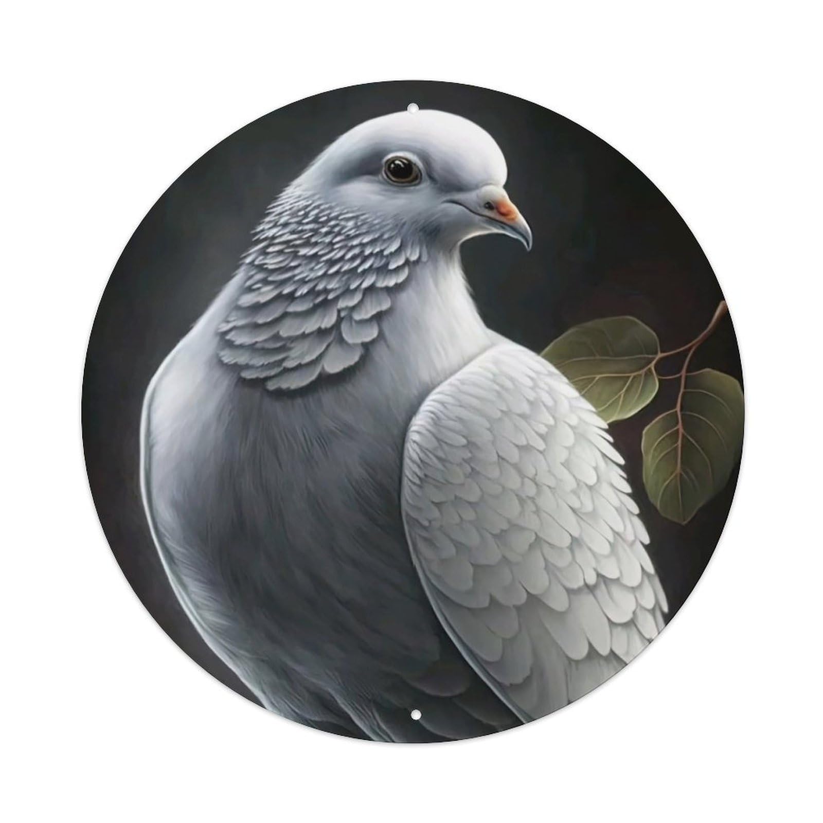 Animal Artwork Grey Pigeon Vintage Metal Tin Sign Plaque Wall Decor for Cafe, Club Bar, Office, Garden Metal Poster 8x8Inch