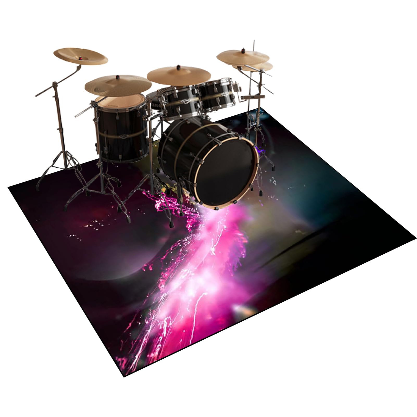 Mata ochronna do akcesoriów perkusyjnych elektroniczna mata perkusyjna dźwiękoszczelna mata bębnowa mata akustyczna mata podłogowa do instrumentów muzycznych 140 x 100 cm