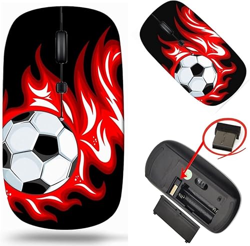 Miniatura 2 de maizi Ratón inalámbrico MacBook para Mac Laptop PC Chromebook, Ratones inalámbricos MacBook ID de imagen 13295369 Fútbol y fútbol b 2.4G Ligero con
