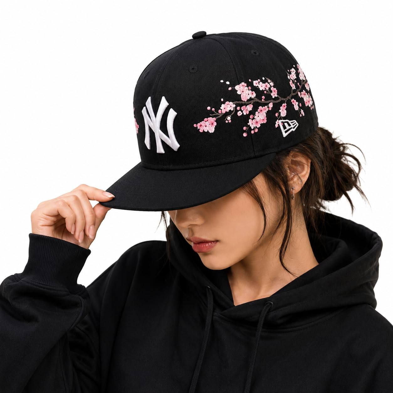 fasam Summer Sports Design Printed Hip Hop Cap with Adjustable Snapback Closer Men and Women Snapback Cap embroidred with Side Graphic Print 1pcs Black-picture-25