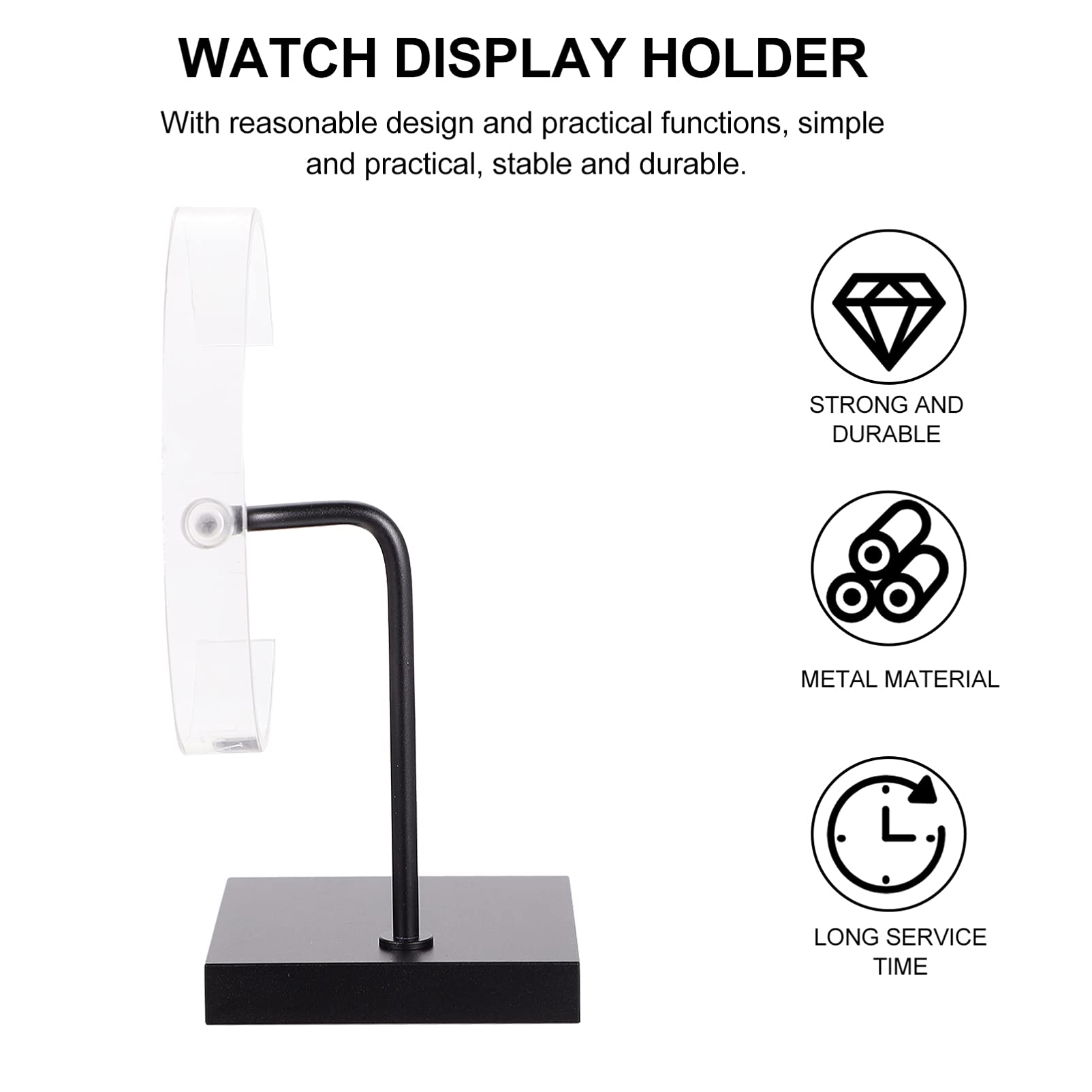 3 STK Uhrenständer Displayhalter Für Uhren Armbanduhr Für Männer Uhr-Organizer-ständer Smarte Herrenuhren Relojes Inteligentes para Hombres Herren Smartwatch Zeigt An Metall Black