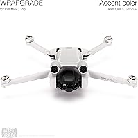 Vista 2 de WRAPGRADE Adhesivos para la piel compatibles con DJI Mini 3 Pro Color de acento (Airforce Silver)