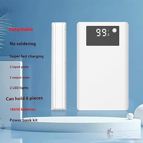 Miniatura 3 de No Soldadura 6 Sección Baterías recargables Carga rápida Dos Entradas Salida Niveles de Batería Digital Pantalla Múltiples Dispositivos de Carga