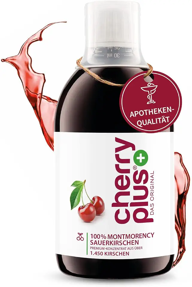 Tollkirsche als Anästhetikum und bei Parkinson 5 US-Montmorency-Sauerkirsch-Konzentrat – hochkonzentriert – 1.450 Montmorency-Sauerkirschen pro Flasche (500 ml) – Cherry PLUS