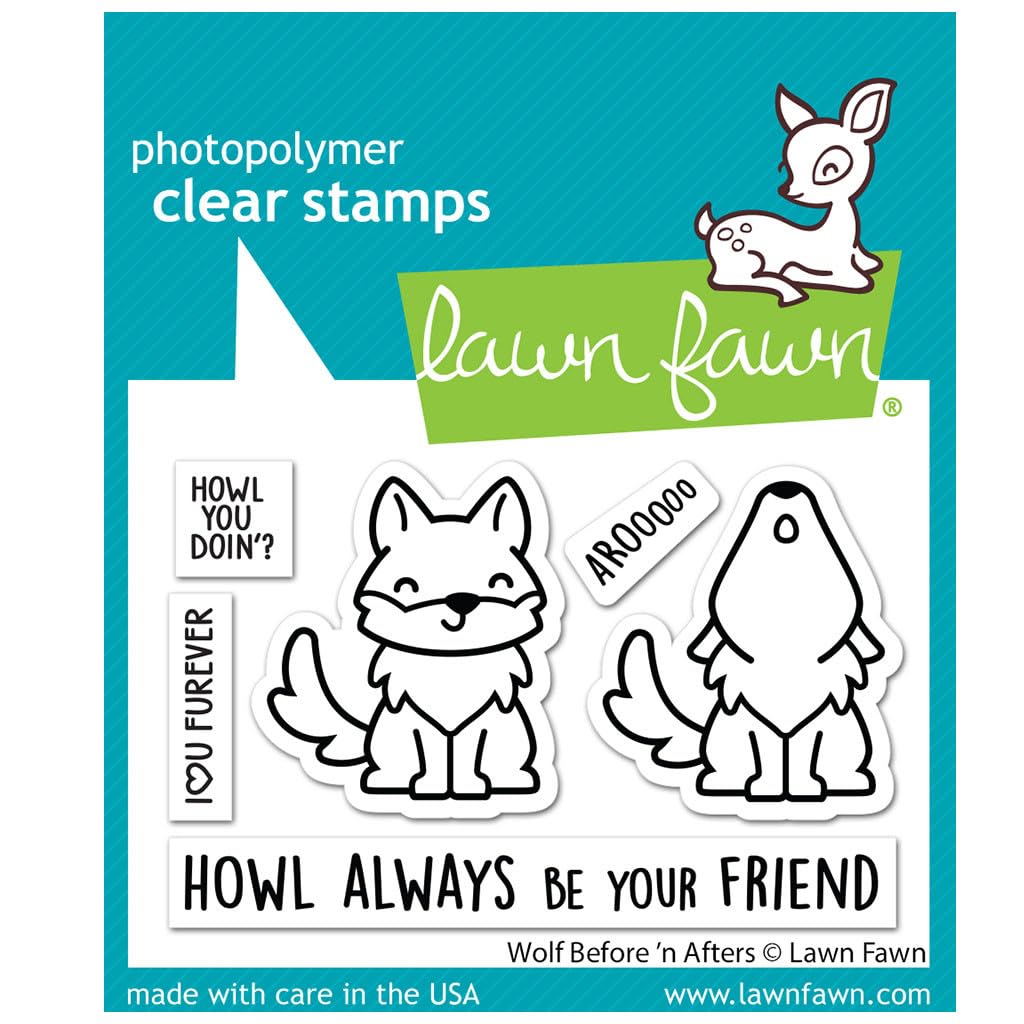 LF3221 Wolf Before 'N Afters 2X3 Clear Stamp Set