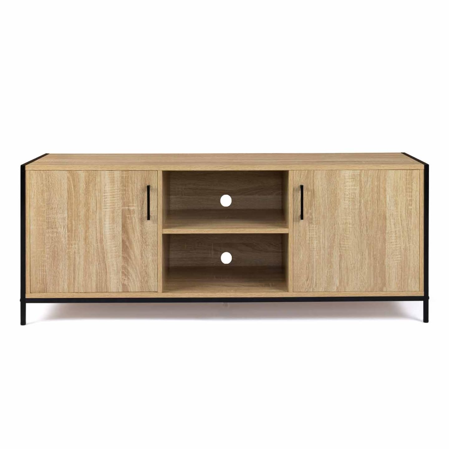 IDMarket - Mueble de TV de 140 cm Detroit 2 puertas diseño industrial