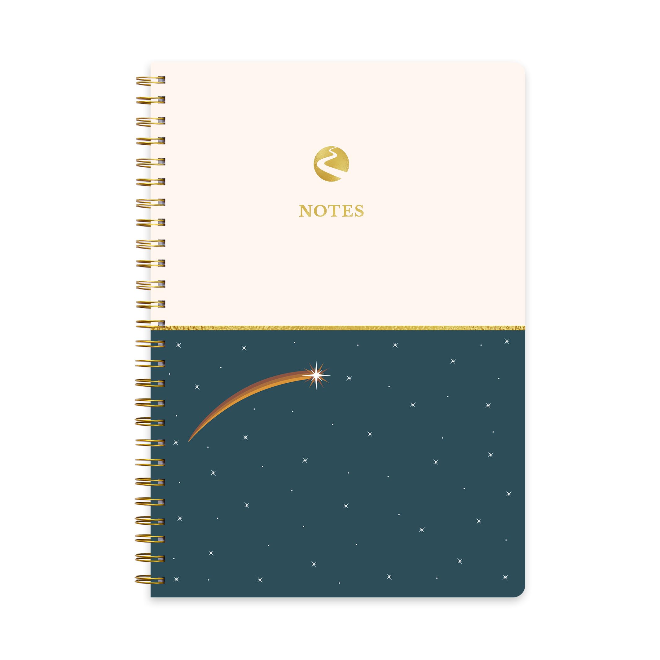 Define Gold Spiral Notebook, 7” x 10”, Paper Softcover,135 College-Ruled Lined Pages, Multiple Colors (Starry Sky)