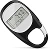 flintronic Pedometer 3D Walking Pedometer, Portable Sports Pedometer Clip On, Track Steps and MilesKm Calories Burned in Real Time, Pedometer for Older KidsFitness MenWomenElders