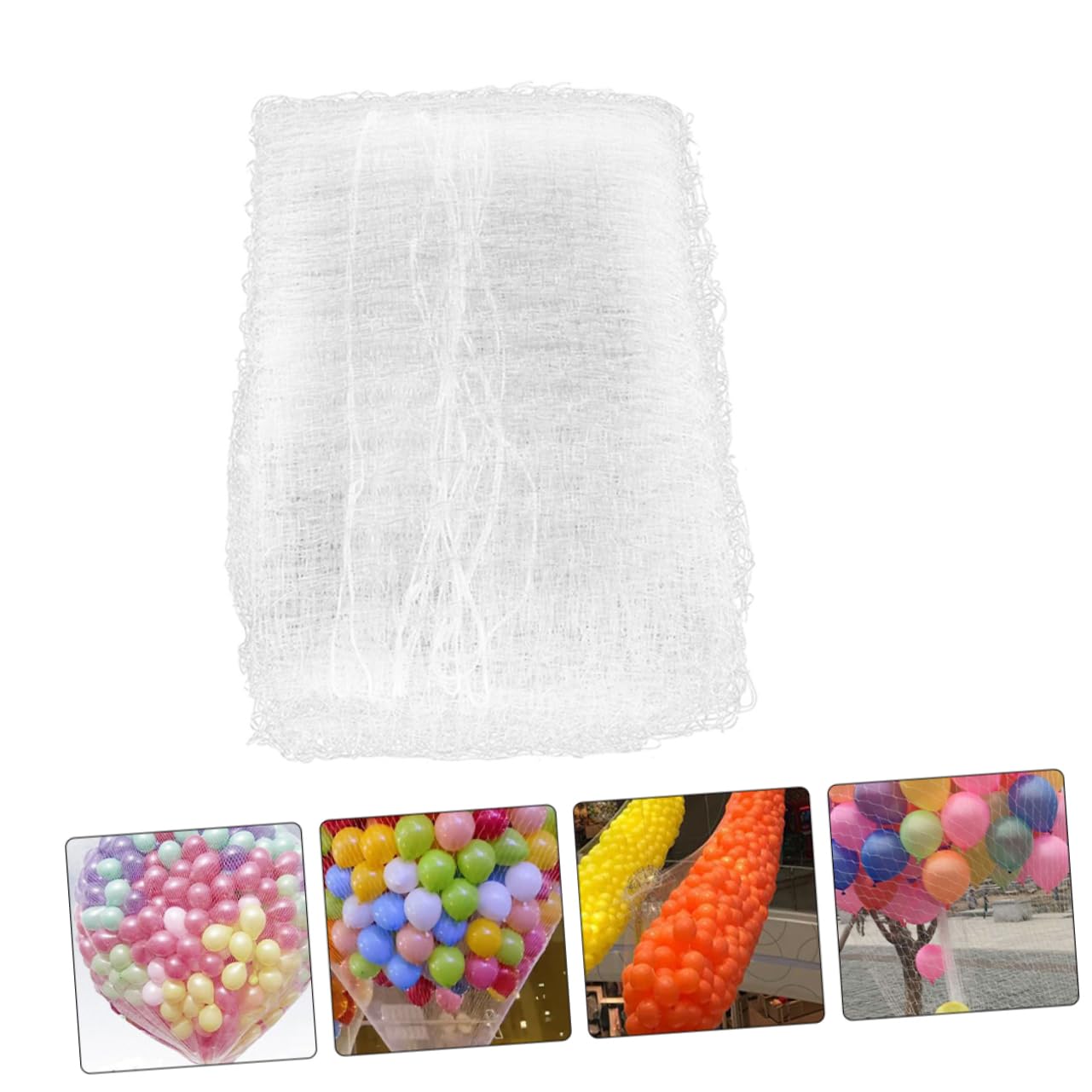 Ballonfangnetz 2 Stück aus Pp zum Freigeben für Hochzeit und Geburtstag | Weiß, Einfach zu Nutzen, Praktisches Zubehör für Partydeko, Vielseitiges Design, für Verschiedene Anlässe