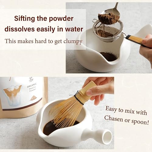 Miniatura 5 de Polvo de té verde tostado Hojicha orgánico 100g3.5oz grado culinario premium de Shizuoka Japón  Té japonés KIMIKURA