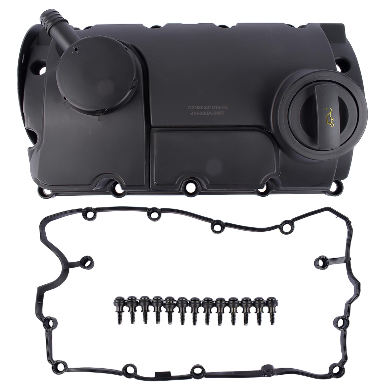 Tapa de Culata, Junta de Tapa de Válvula, Tapa de Aceite Compatible con T5 Trans-porter Sha-ran Alham-bra 1.9 2.0 03G103469H
