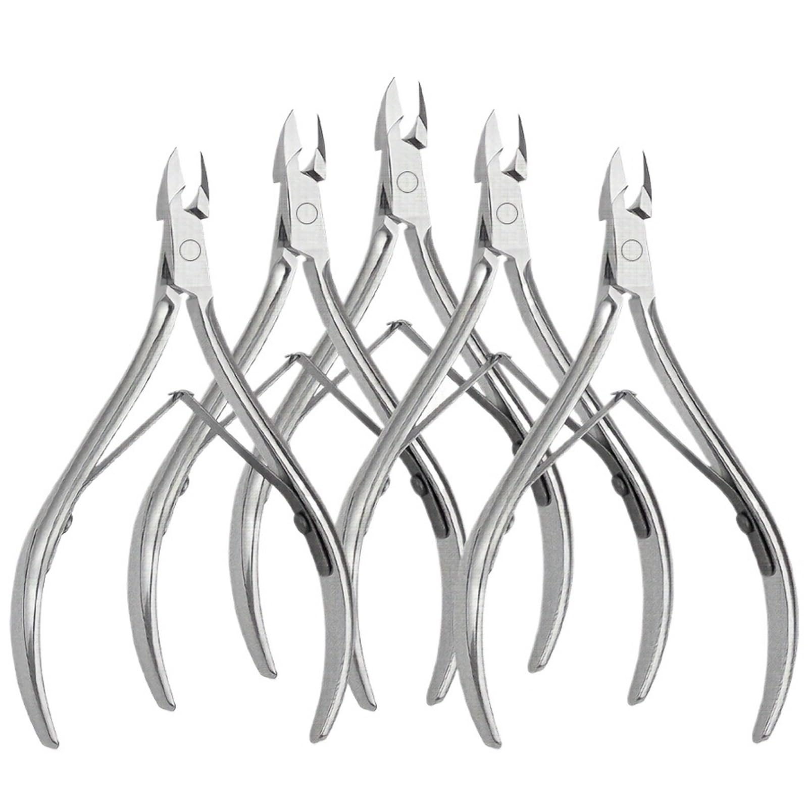 Tronchesino Cuticole 1/2/5/8 pezzi in acciaio inossidabile for la rimozione della pelle morta esfoliante for unghie for strumenti professionali for forbici for per Adulti(5pcs)