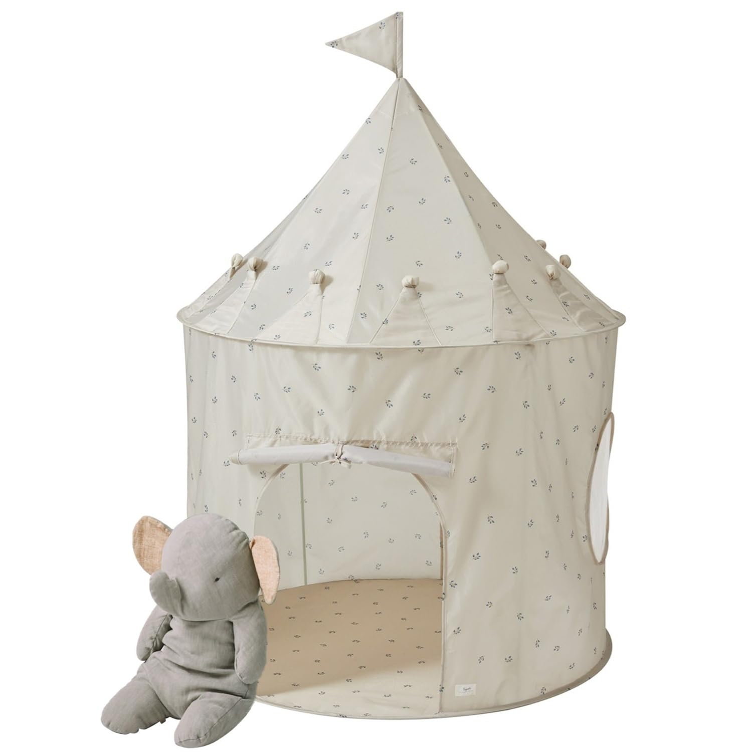 3 Sprouts Tente de Jeu Enfant Intérieure et Extérieure Cabane Château Maison de Jeu Myrtille Taupe