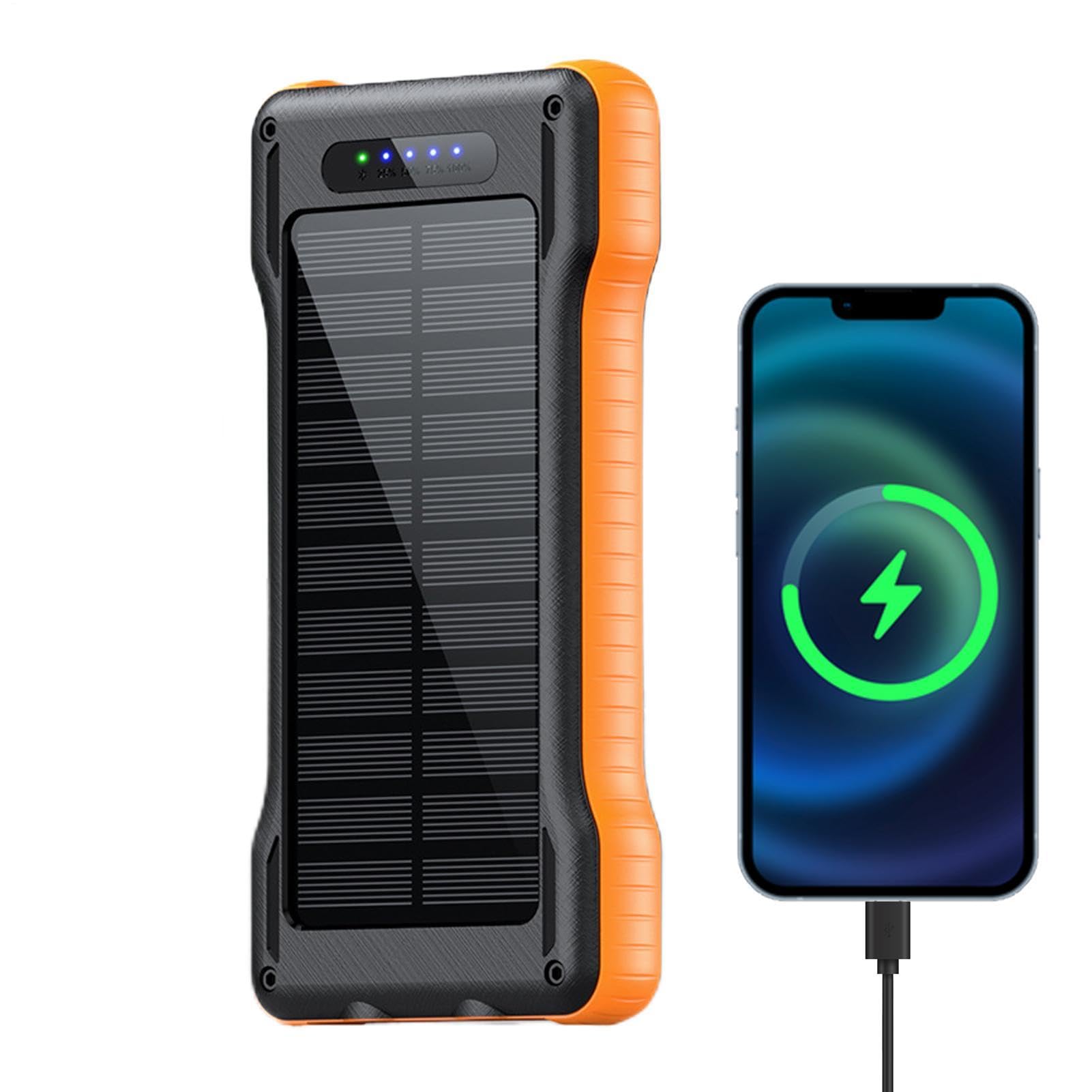 Cargador Solar Batería Externa Camping 10000mAh | Batería Portátil Para Mujeres Hombres Excursionistas Viajeros Camping Playa Senderismo Mochileros Pesca