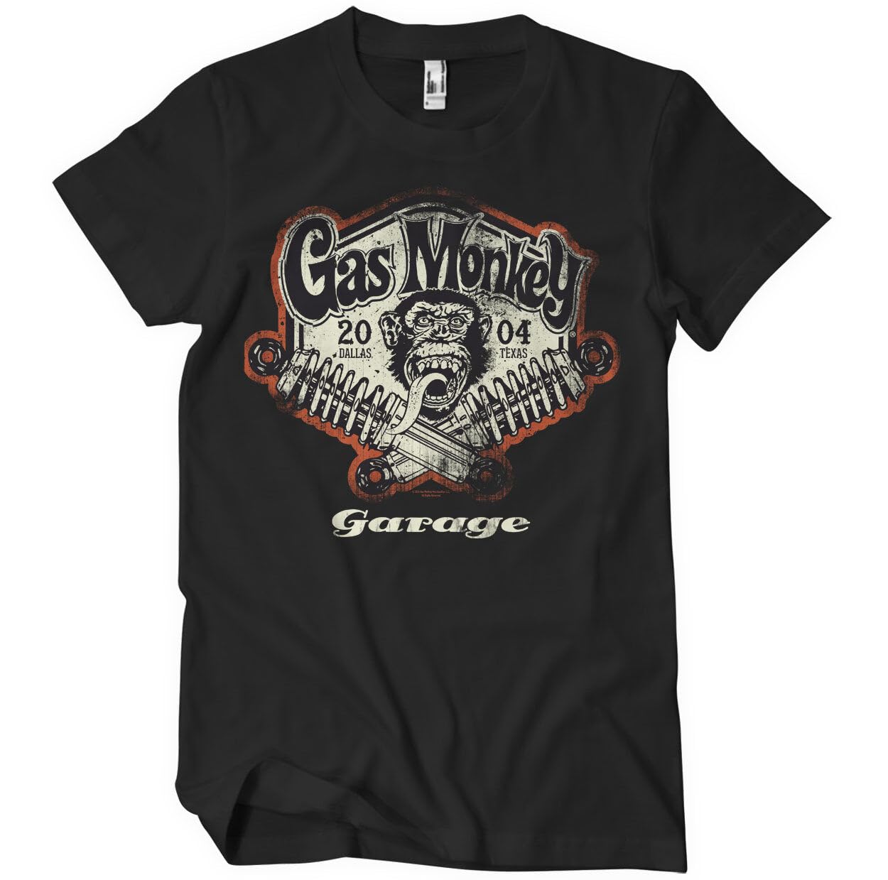 Gas Monkey Garage Officially Licensed Spring Coils Mens T-Shirt (Black), XXX-Large